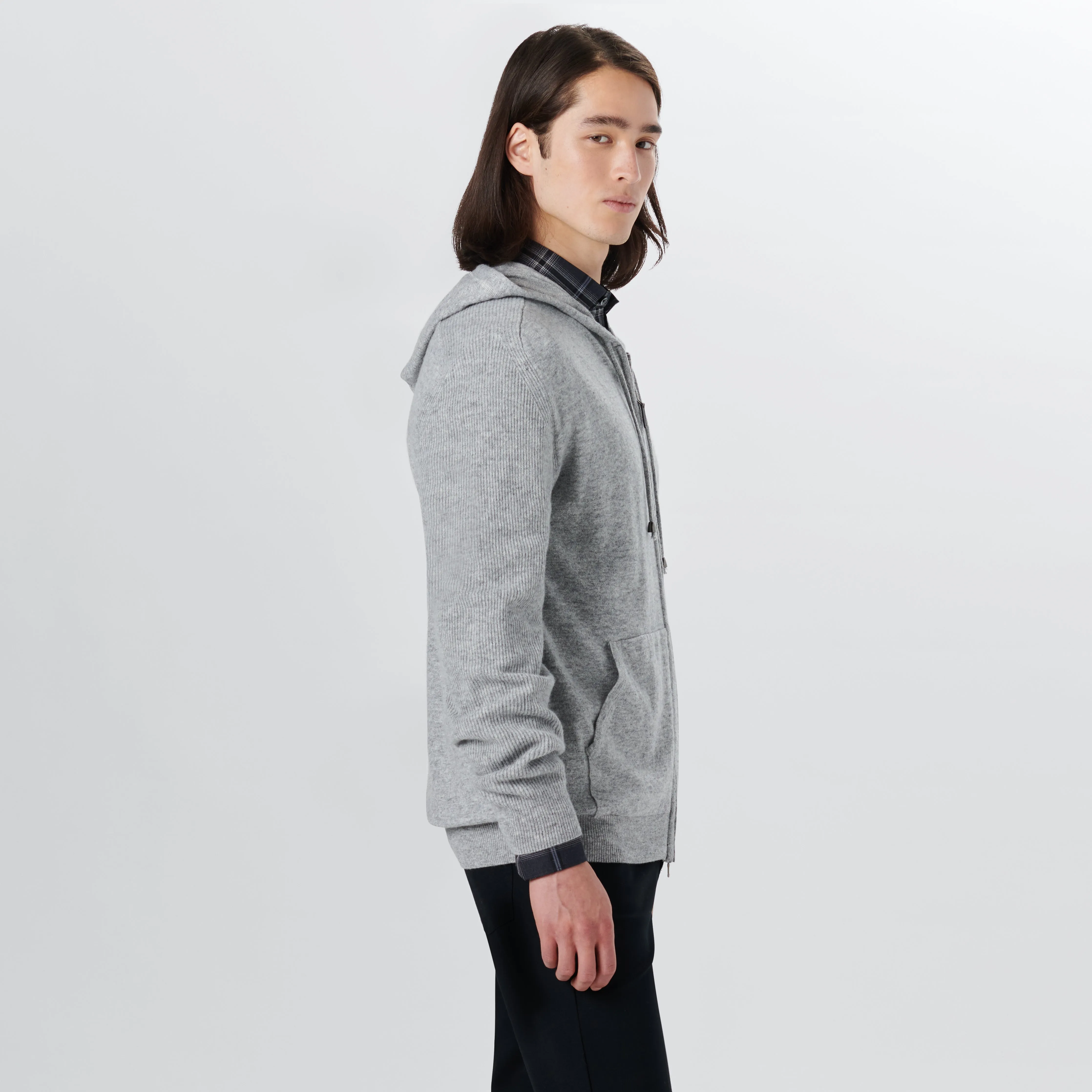 Full Zip Sweater With Hood sold by Bugatchi product image thumbnail 3