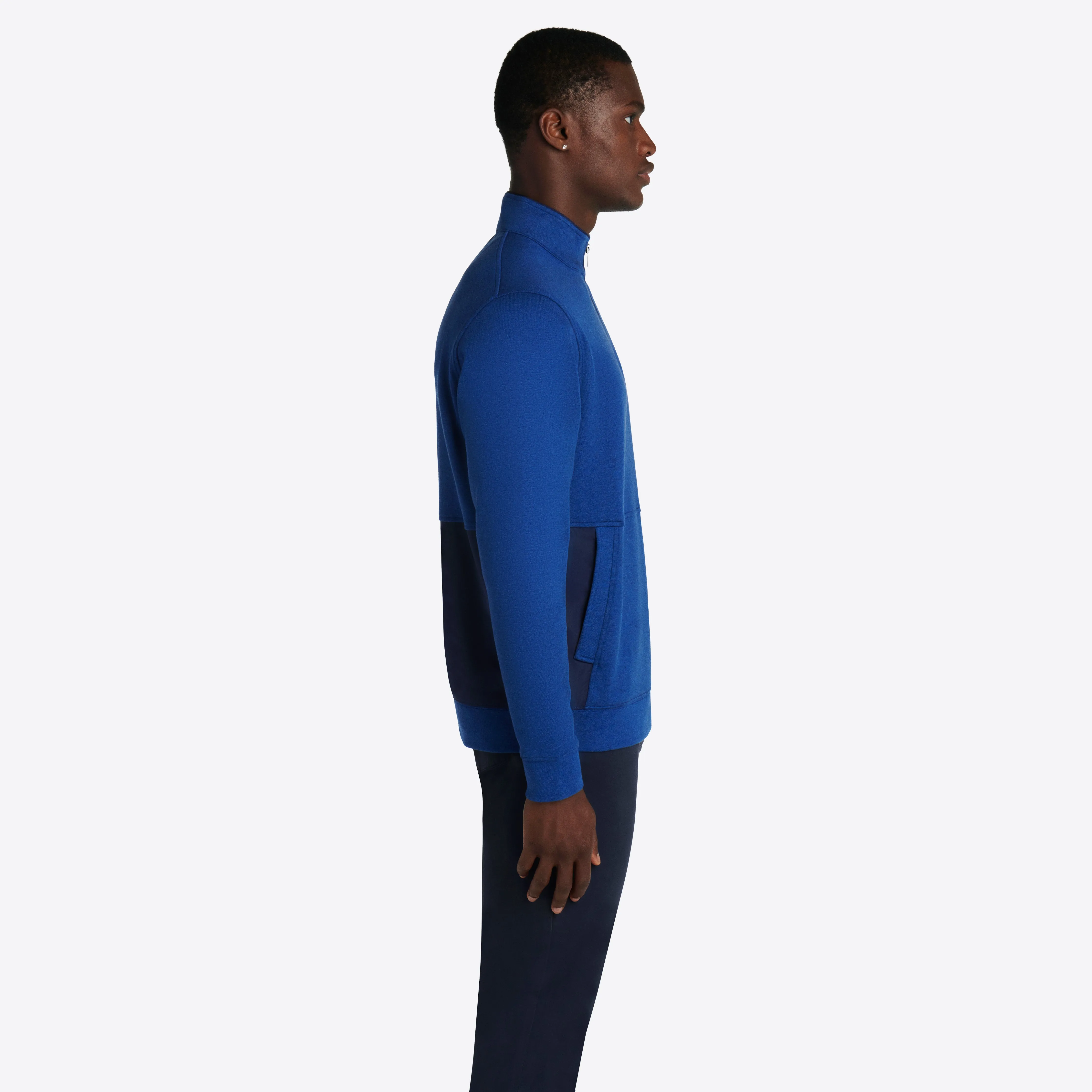 Heather Quarter Zip Mock Neck Pullover sold by Bugatchi product image thumbnail 4