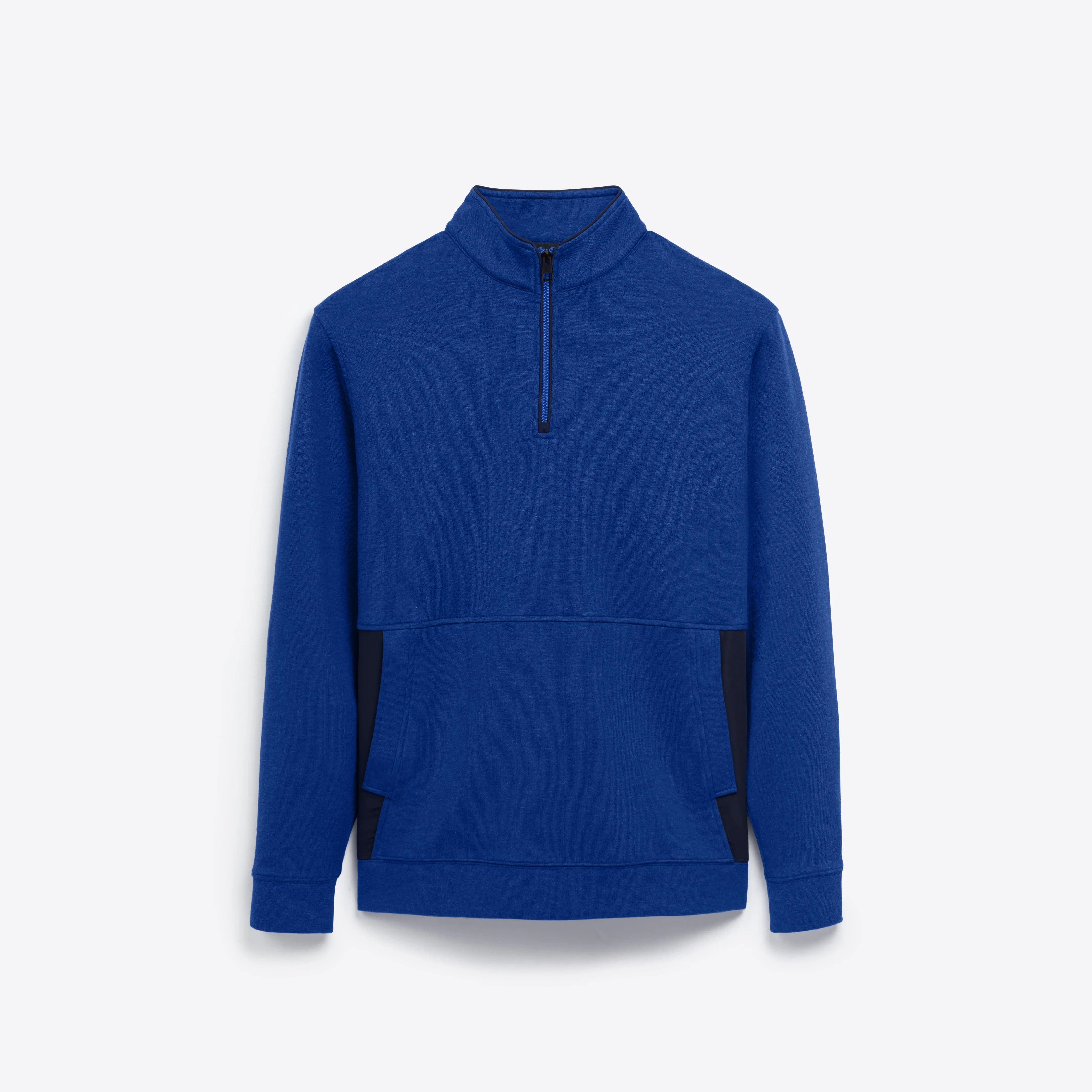 Heather Quarter Zip Mock Neck Pullover sold by Bugatchi