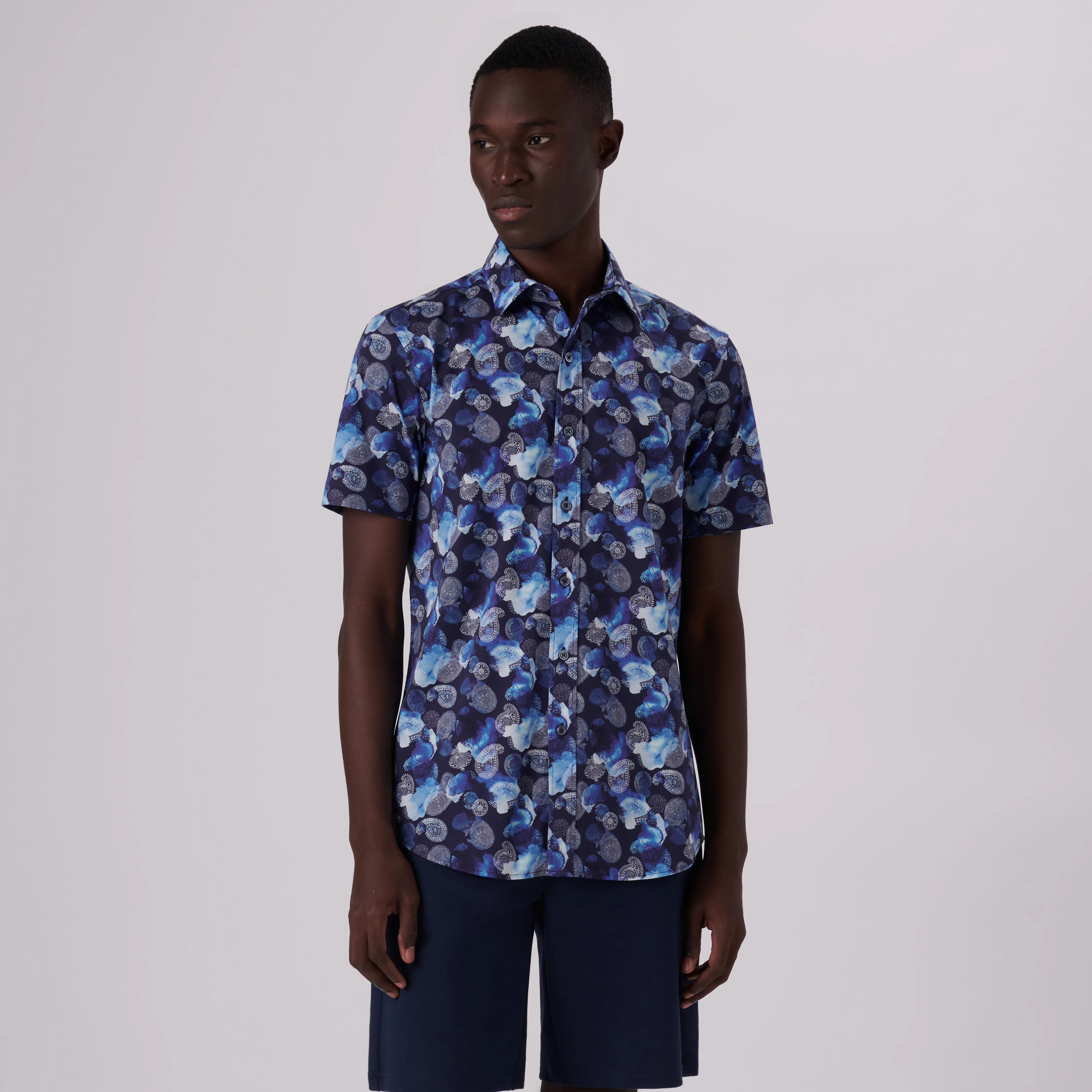 Orson Paisley Print Short Sleeve Shirt sold by Bugatchi product image thumbnail 2