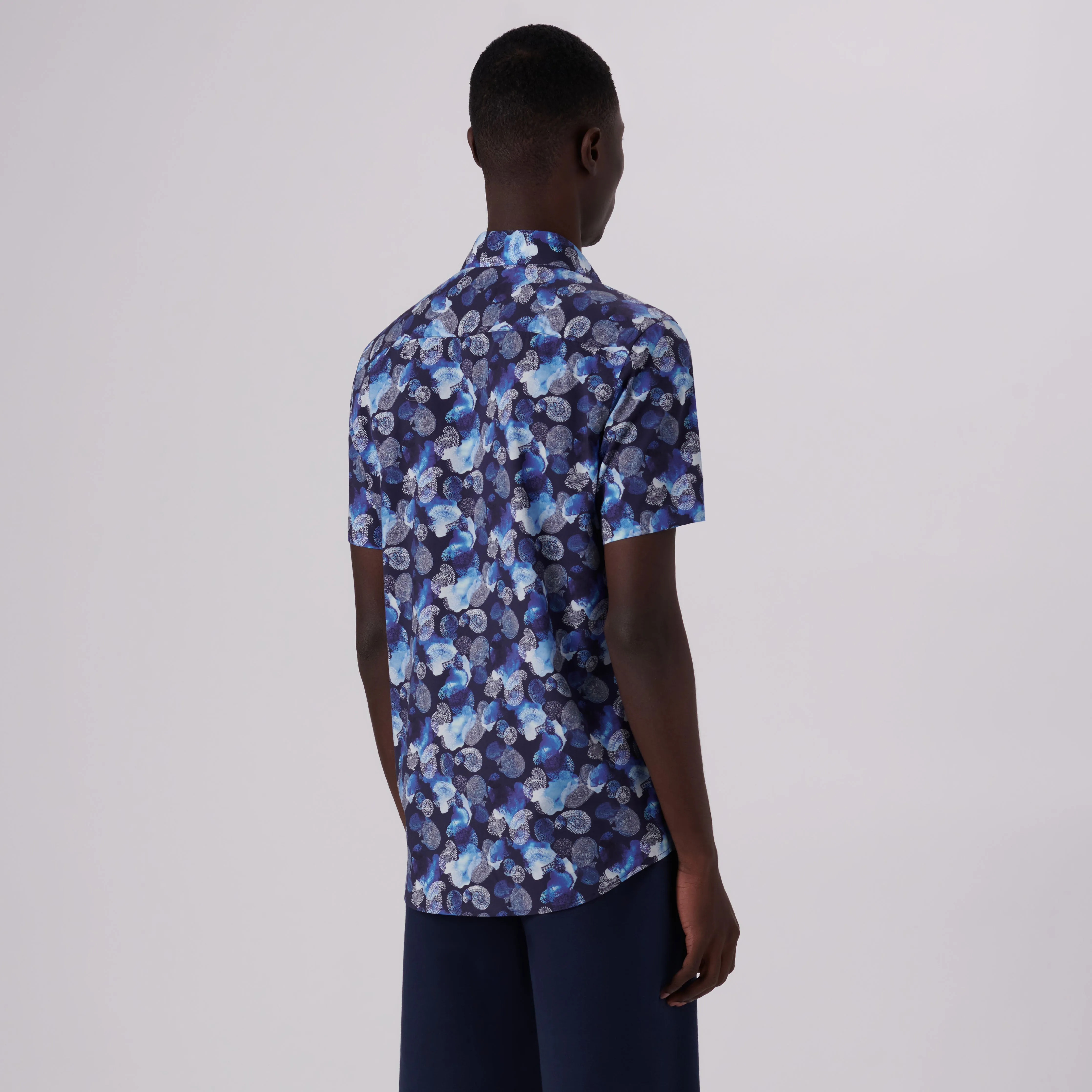 Orson Paisley Print Short Sleeve Shirt sold by Bugatchi product image thumbnail 4