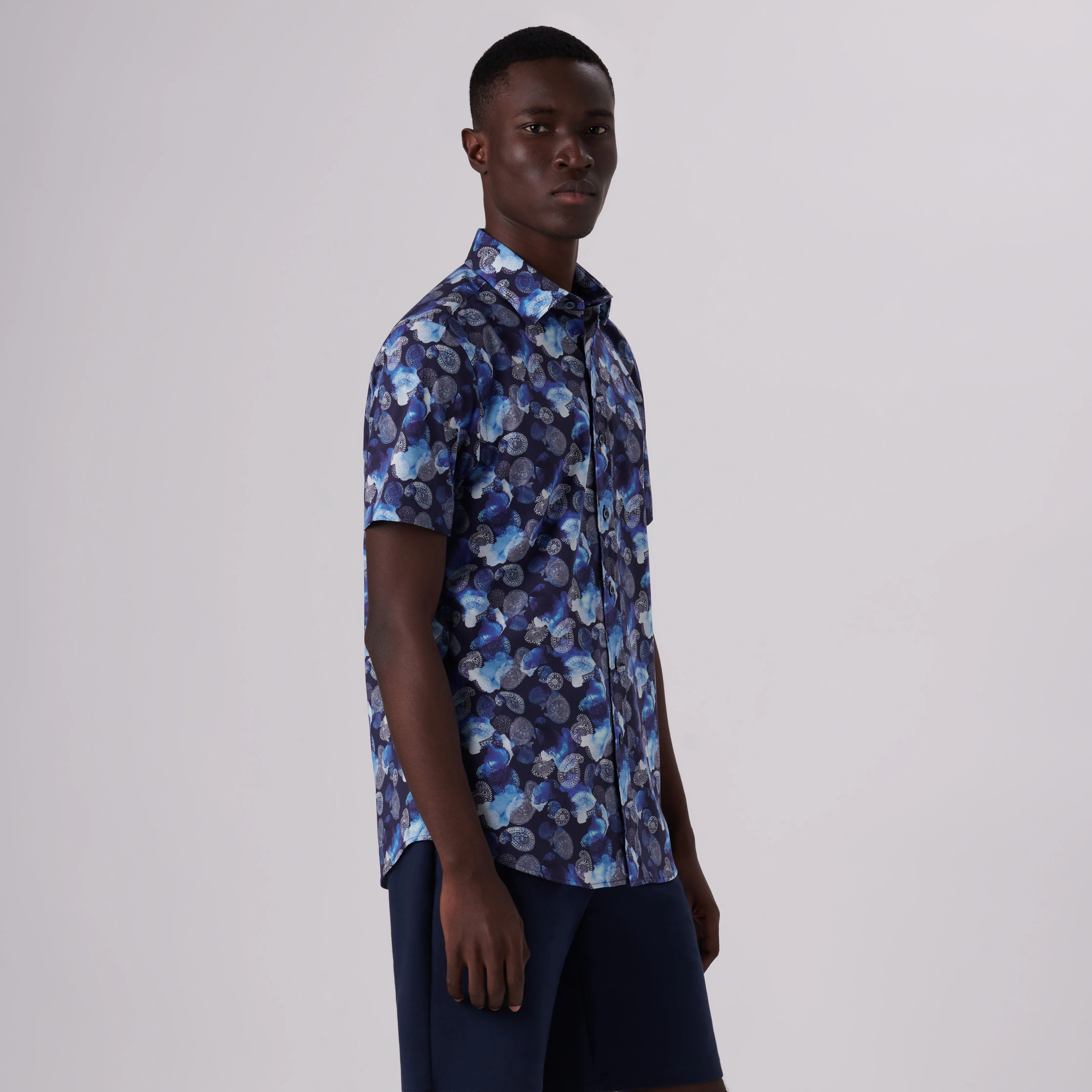 Orson Paisley Print Short Sleeve Shirt sold by Bugatchi product image thumbnail 3