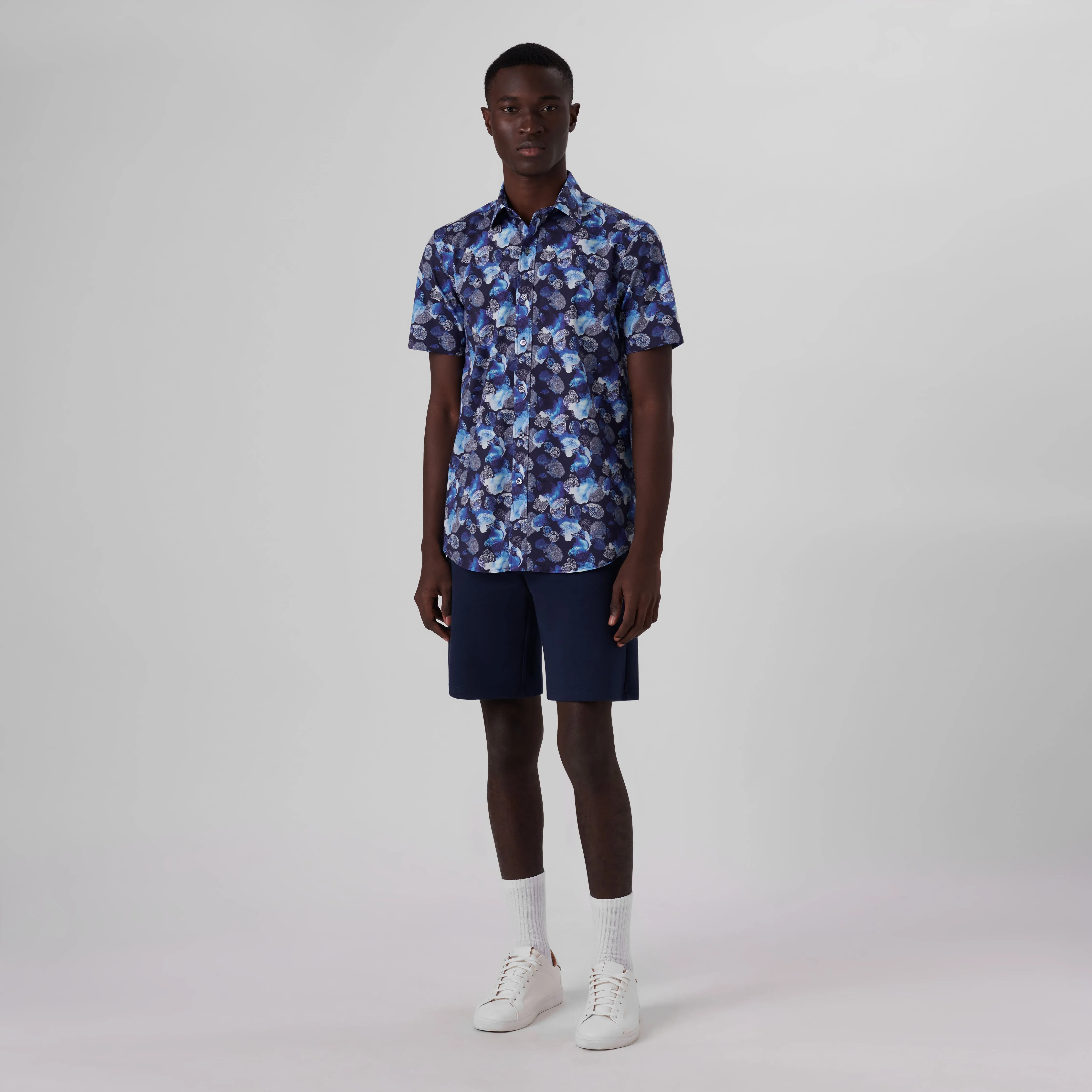 Orson Paisley Print Short Sleeve Shirt sold by Bugatchi product image thumbnail 5