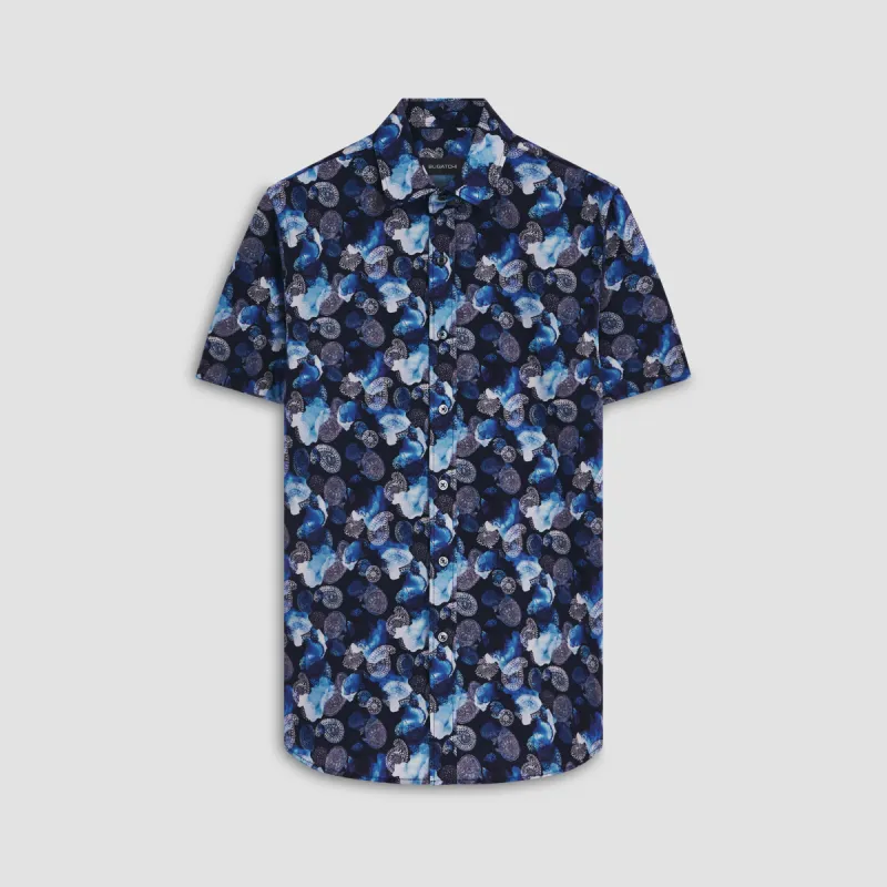 Orson Paisley Print Short Sleeve Shirt sold by Bugatchi