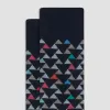 Geometric Mid-Calf Socks sold by Bugatchi