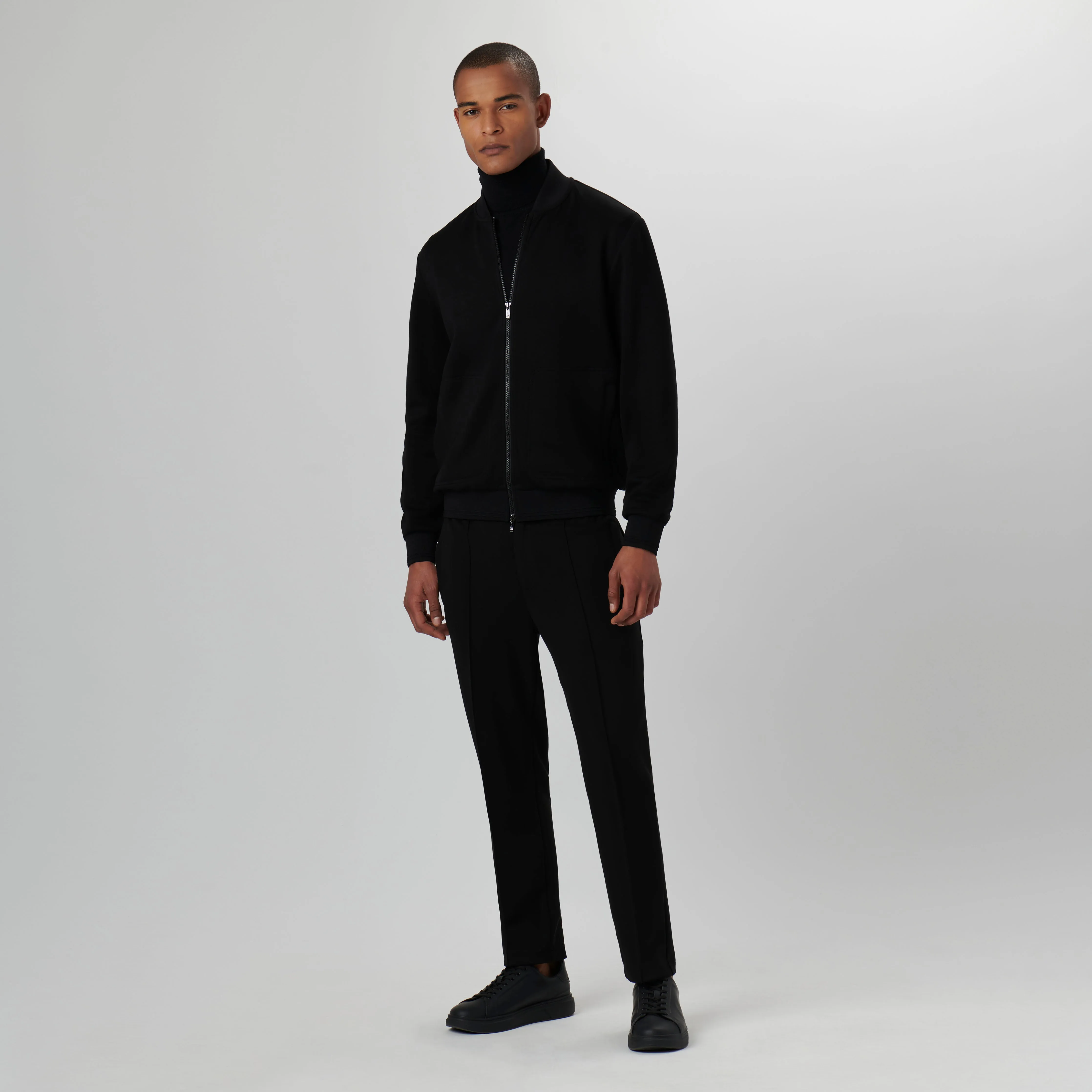 Soft Touch Knit Bomber Jacket sold by Bugatchi product image thumbnail 5