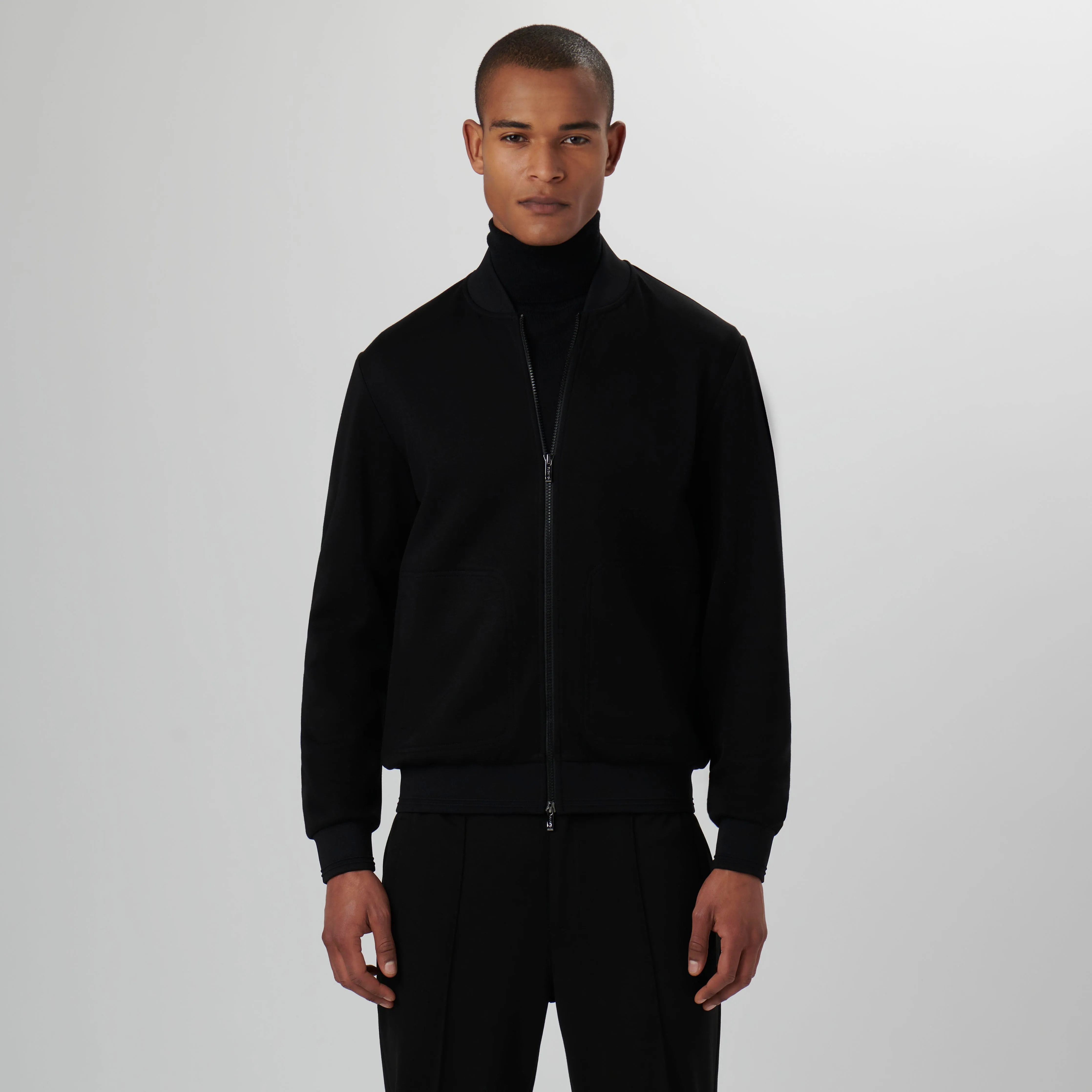Soft Touch Knit Bomber Jacket sold by Bugatchi product image thumbnail 2