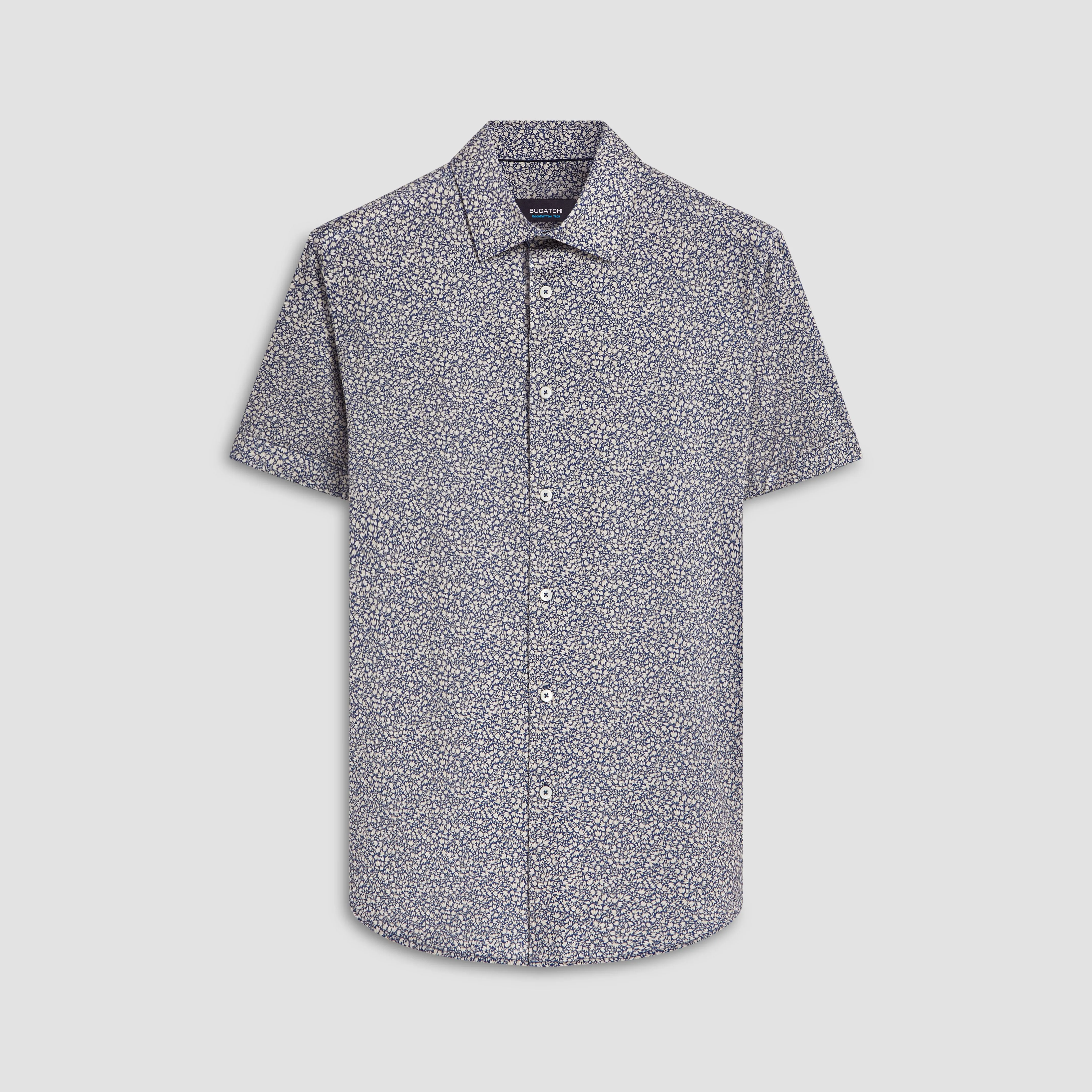 Miles Floral Print OoohCotton Short Sleeve Shirt sold by Bugatchi