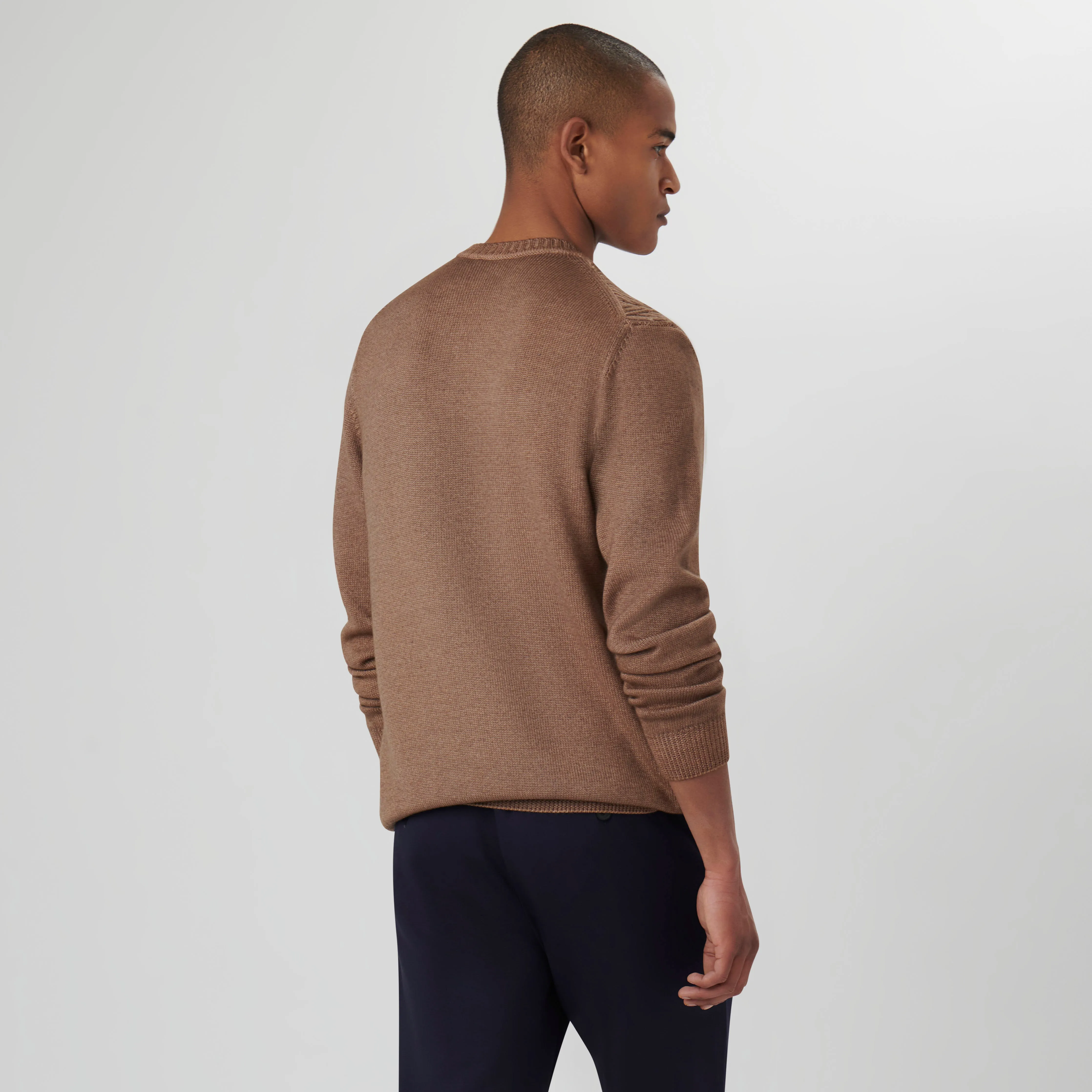 Cable Knit Crew Neck Sweater sold by Bugatchi product image thumbnail 5