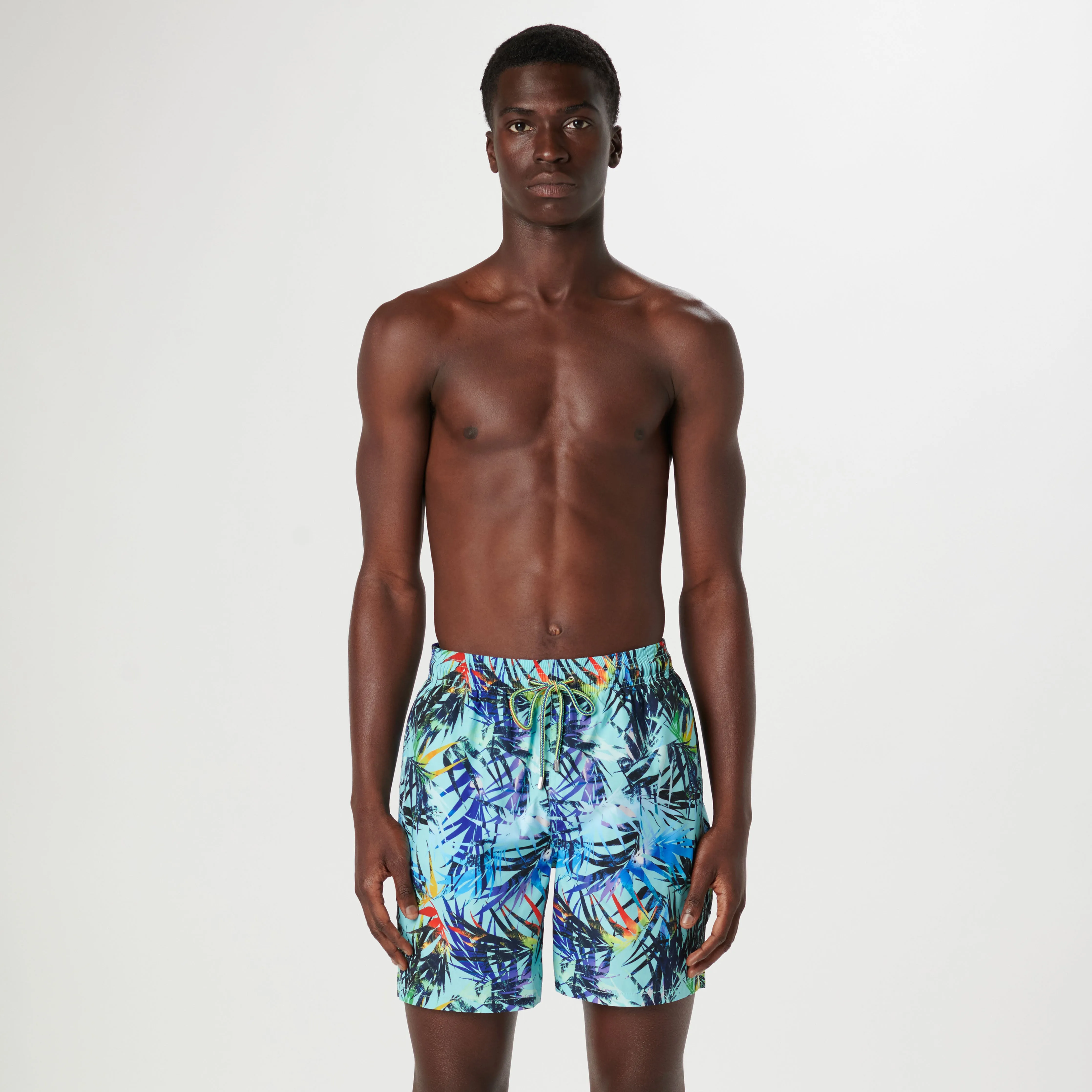 Cosmo Leaf Print Swim Trunks sold by Bugatchi product image thumbnail 2