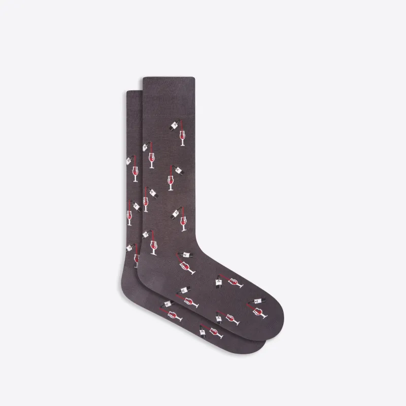 Glass of Wine Mid-Calf Socks sold by Bugatchi