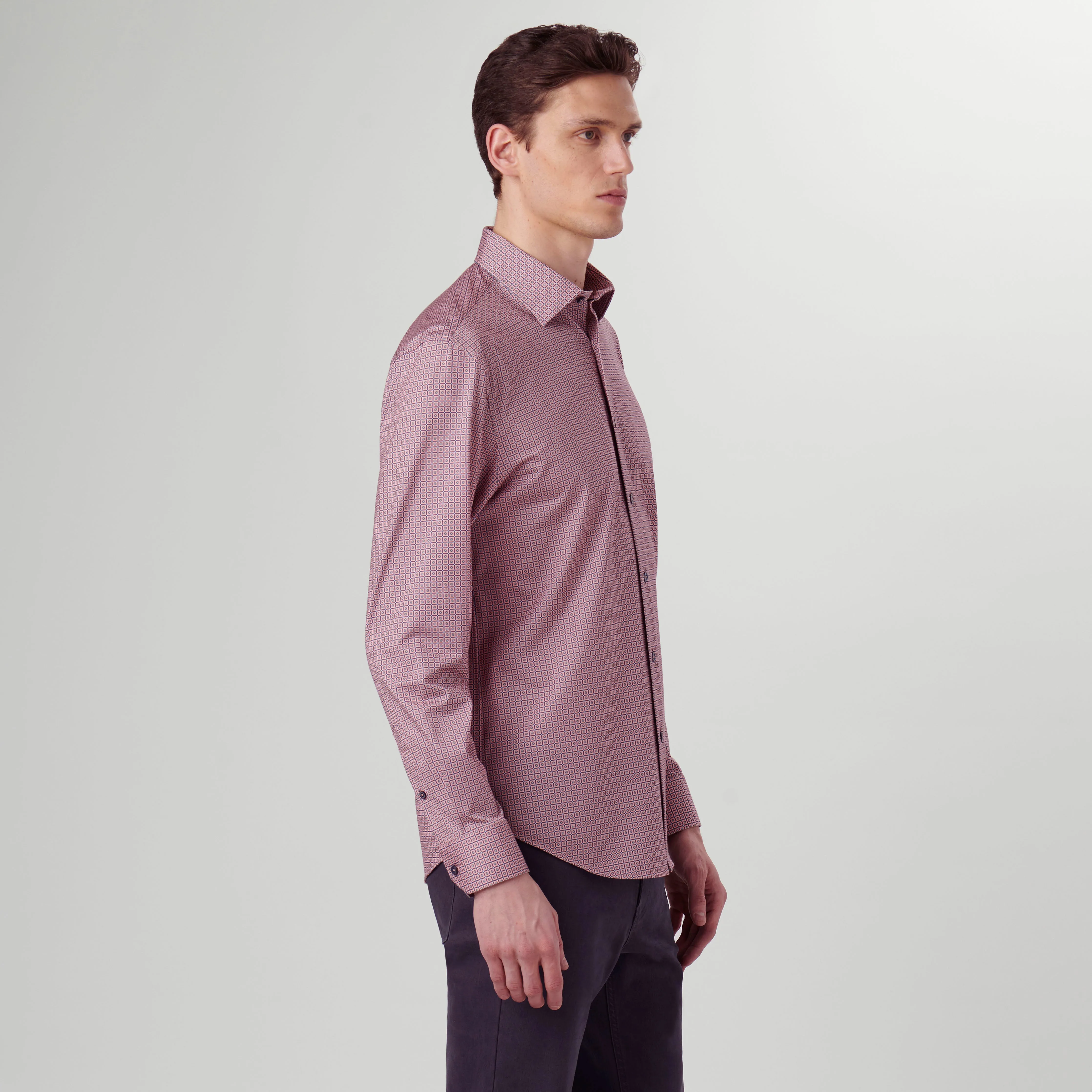 James Geometric OoohCotton Shirt sold by Bugatchi product image thumbnail 3