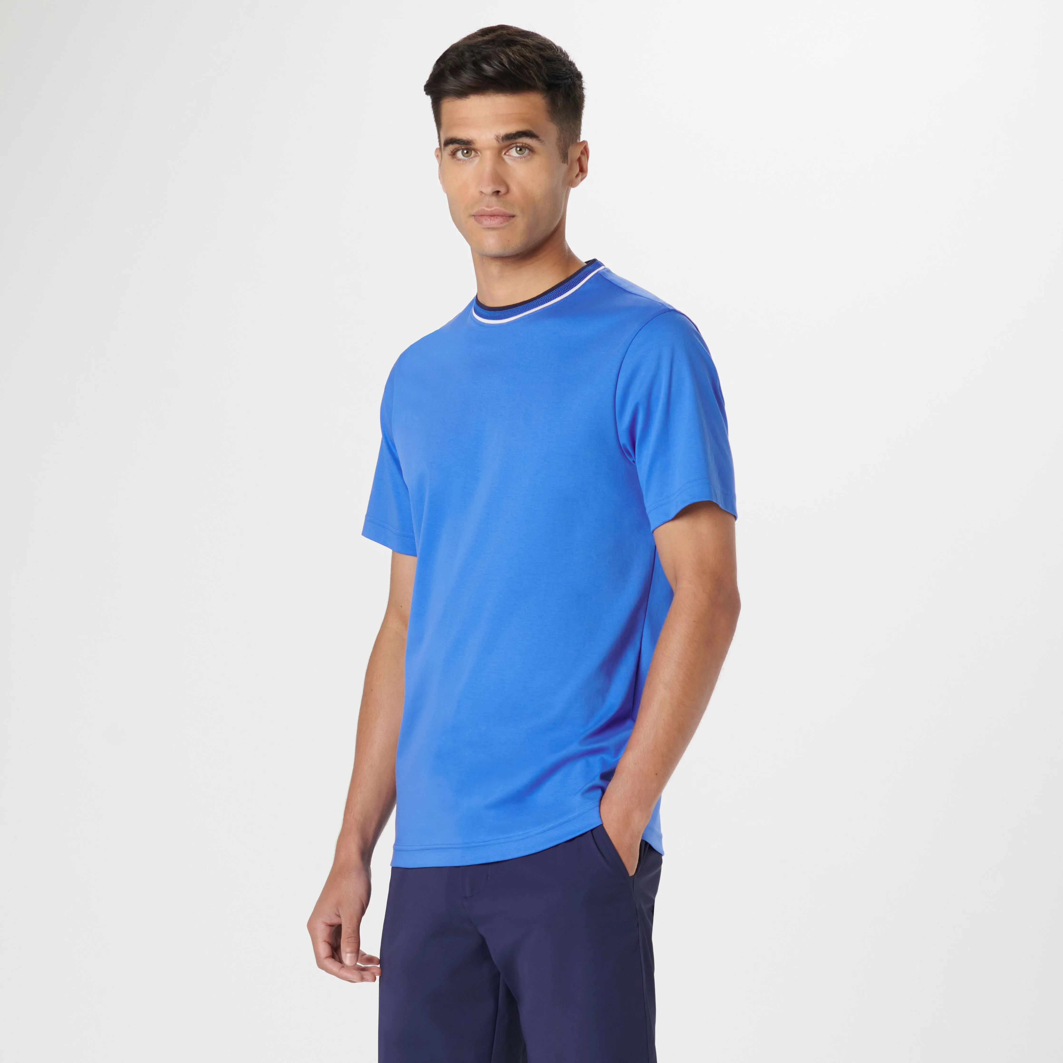 Crew Neck Pima T-Shirt sold by Bugatchi product image thumbnail 3