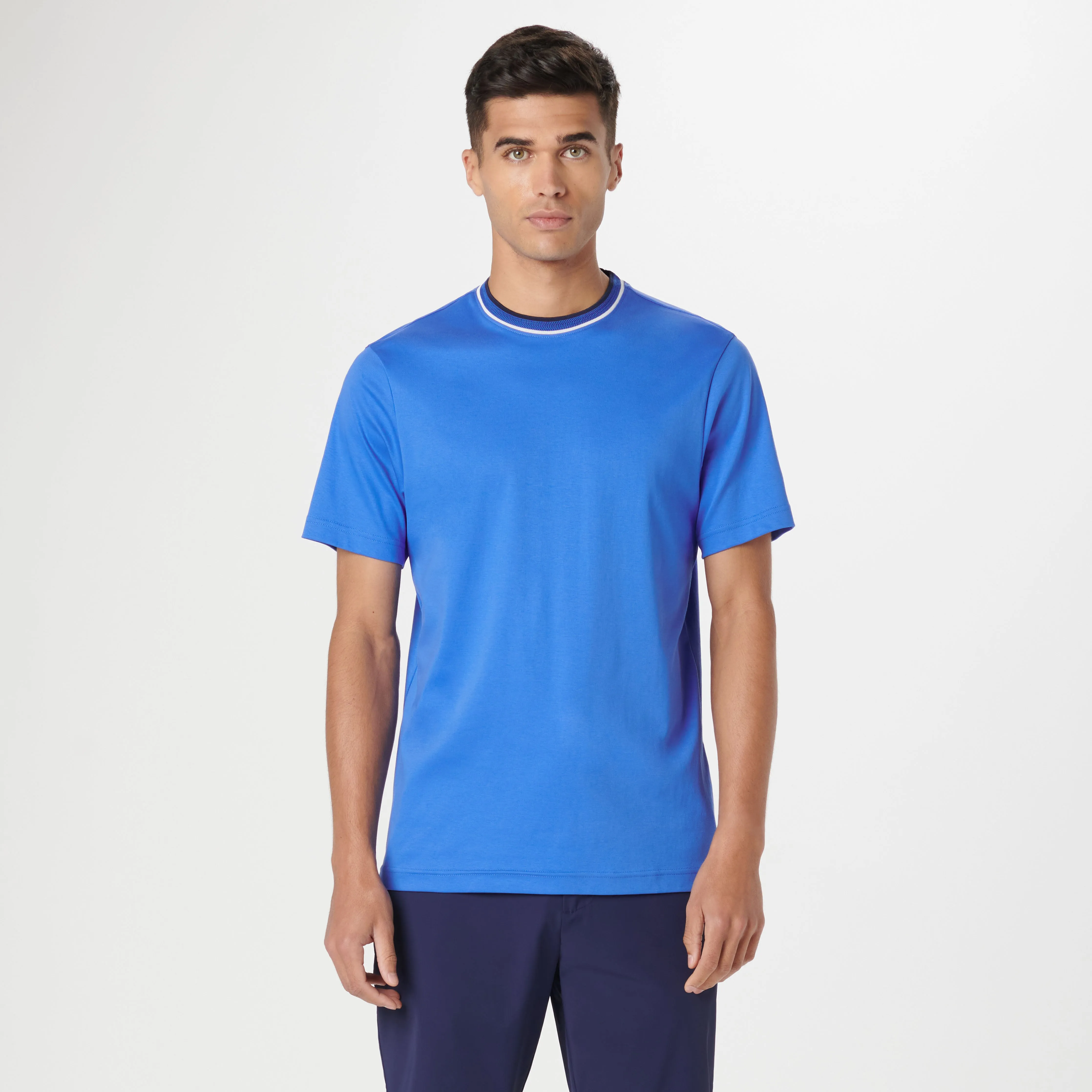 Crew Neck Pima T-Shirt sold by Bugatchi product image thumbnail 2