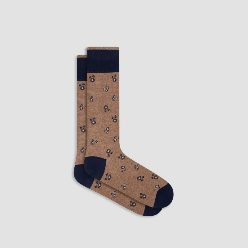 Abstract Mid-Calf Socks sold by Bugatchi