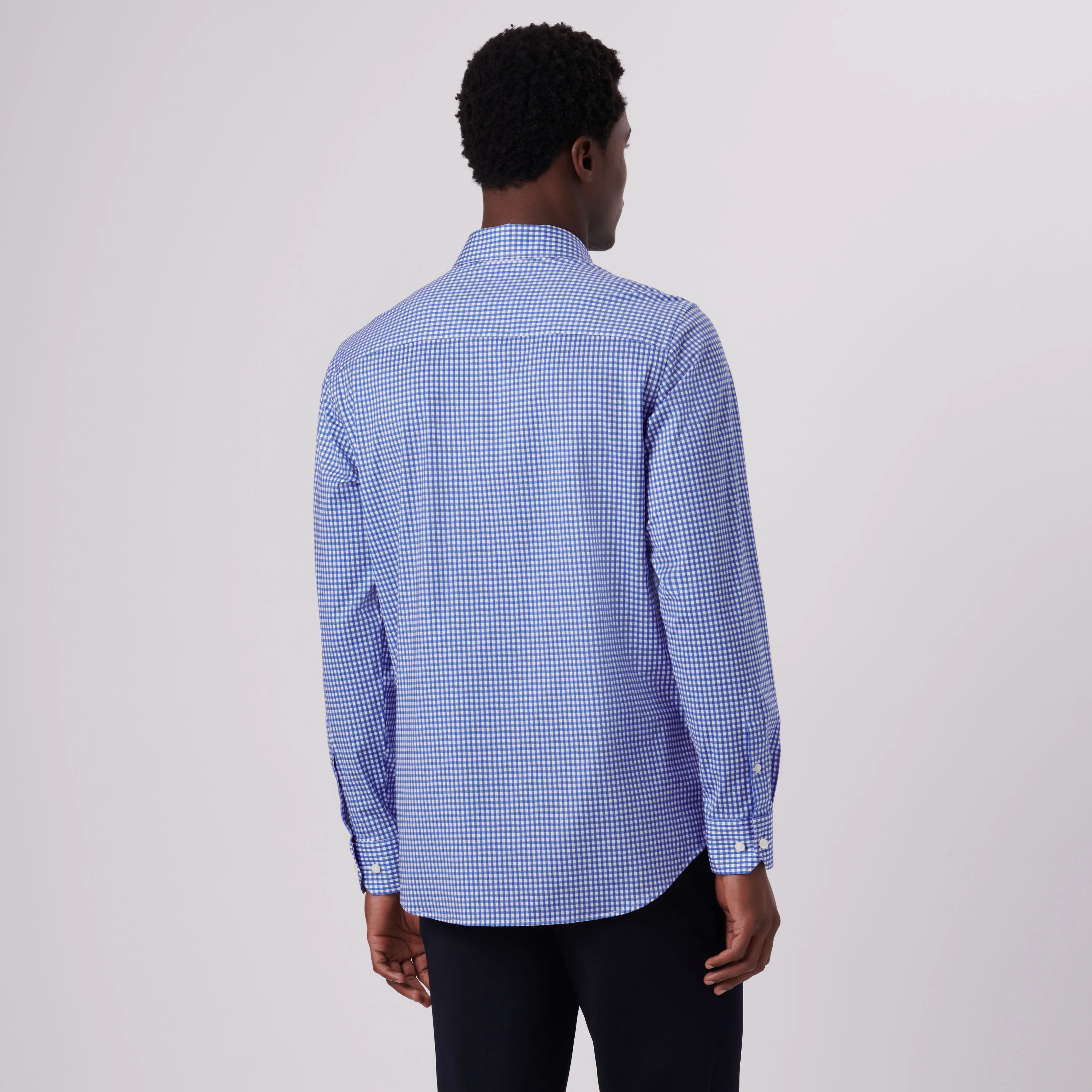 James Gingham Check Print OoohCotton Shirt sold by Bugatchi product image thumbnail 4