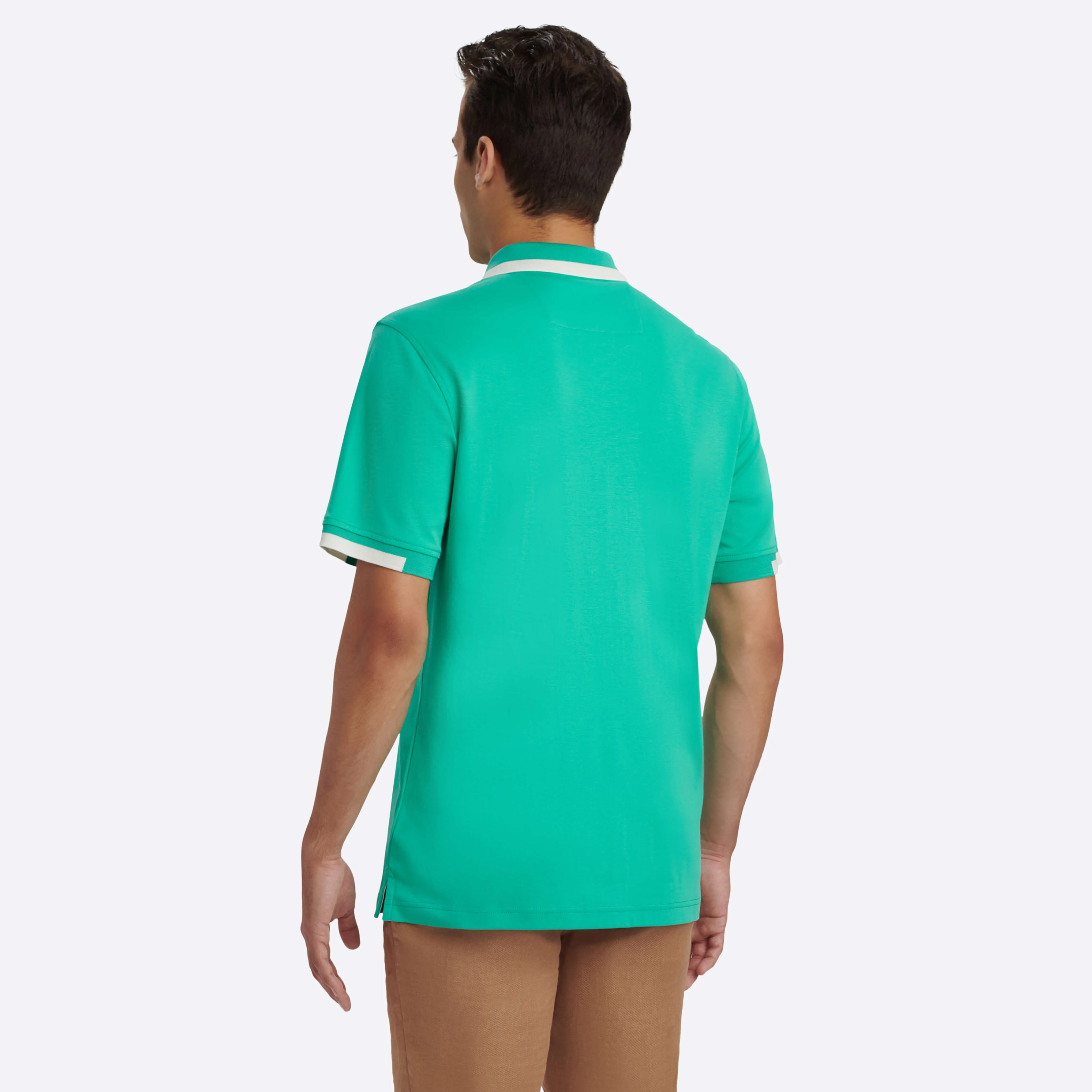Short Sleeve Quarter Zip Polo sold by Bugatchi product image thumbnail 4