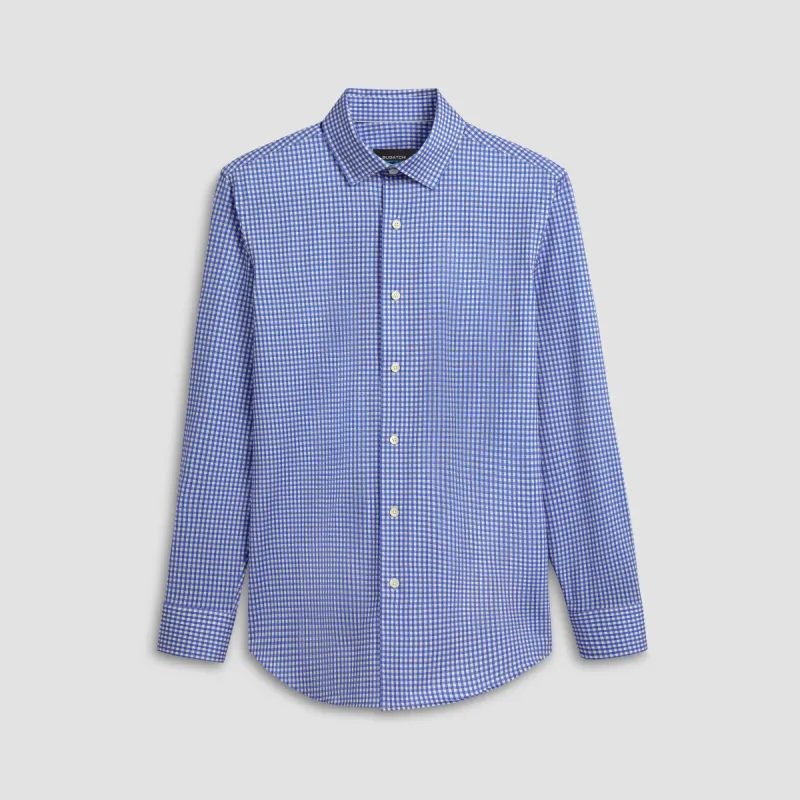 James Gingham Check Print OoohCotton Shirt sold by Bugatchi