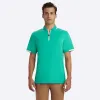 Short Sleeve Quarter Zip Polo sold by Bugatchi