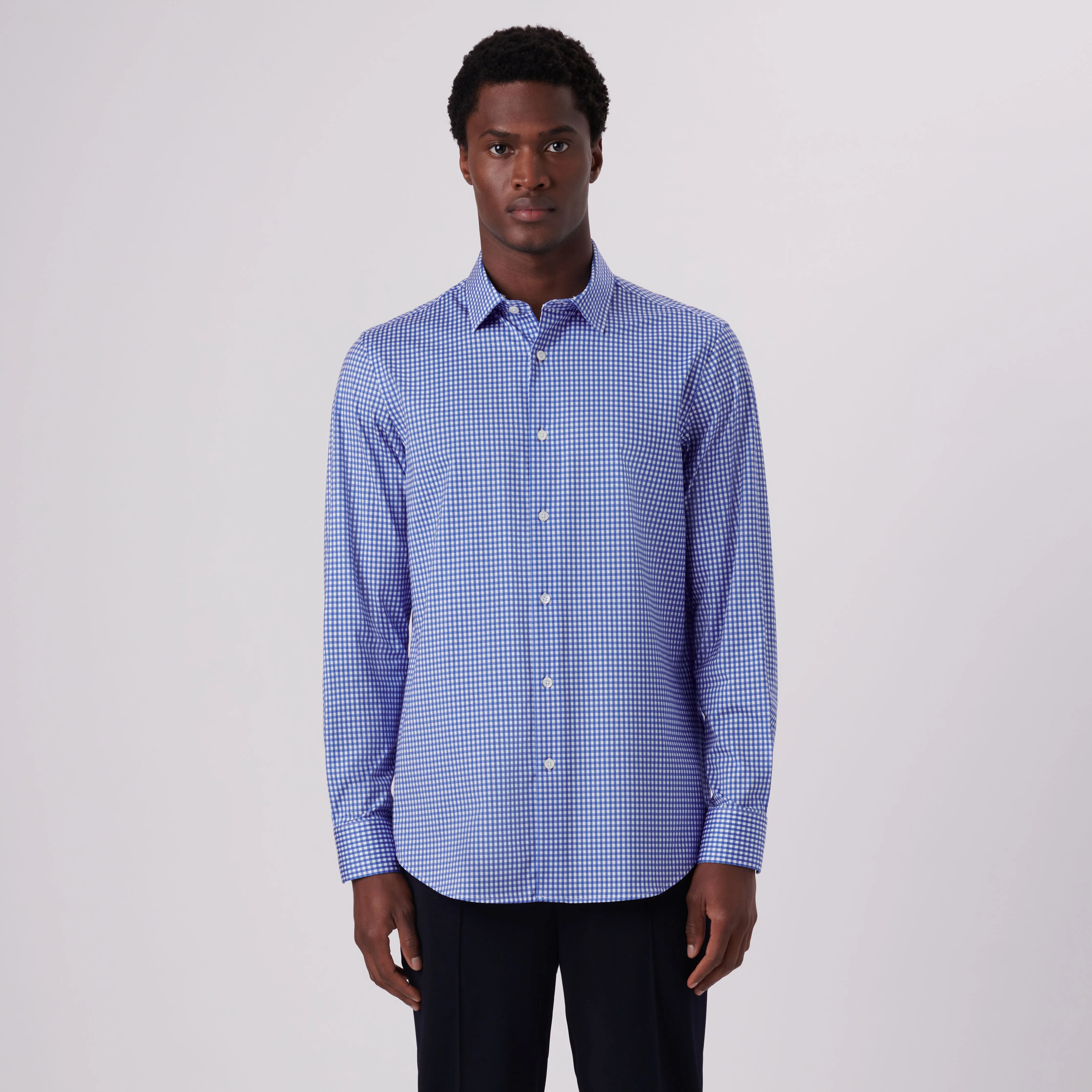 James Gingham Check Print OoohCotton Shirt sold by Bugatchi product image thumbnail 2