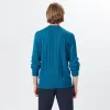 Crew Neck Cable Jacquard Sweater sold by Bugatchi