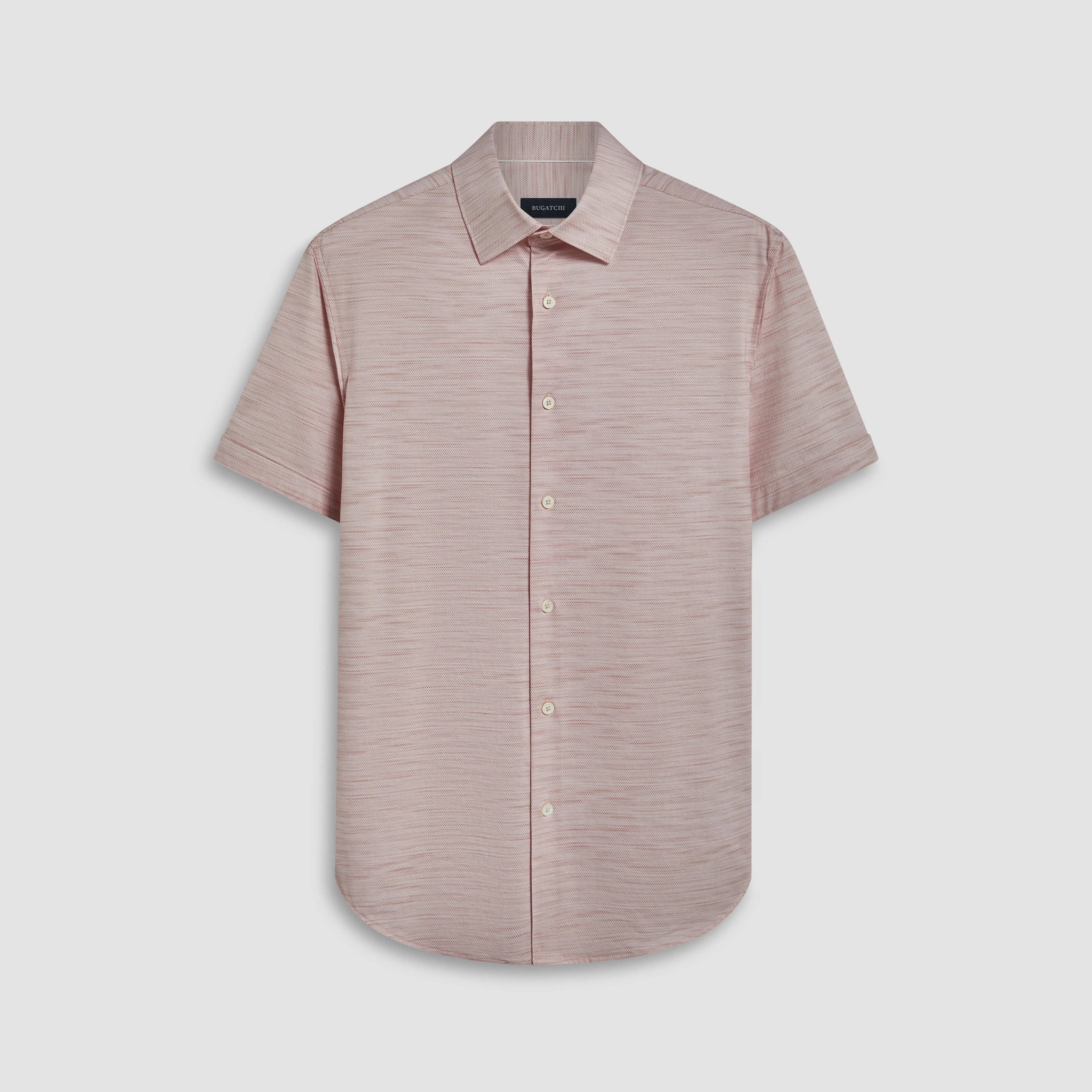 Miles Stitch Print OoohCotton Short Sleeve Shirt sold by Bugatchi