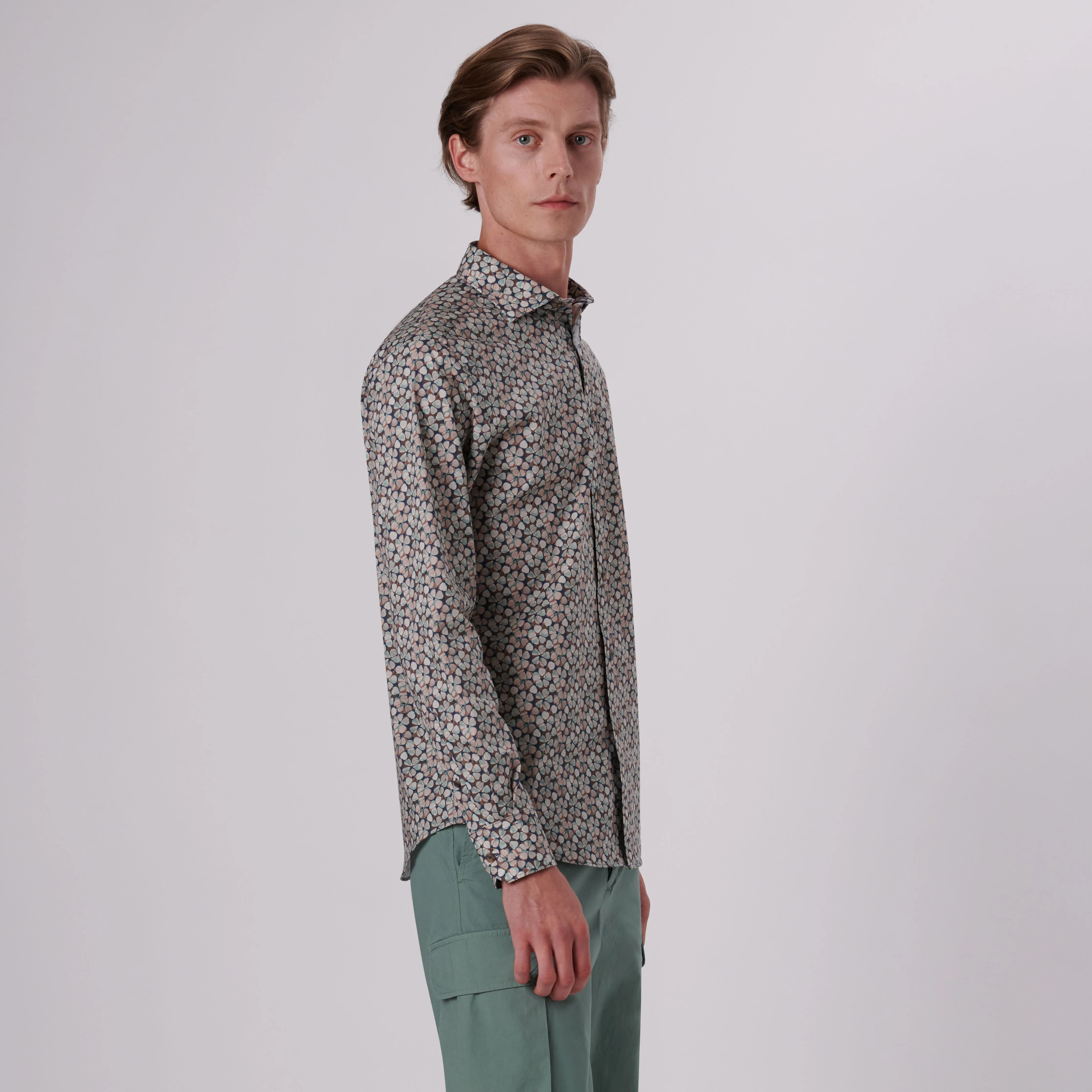 Axel Abstract Print Shirt sold by Bugatchi product image thumbnail 3