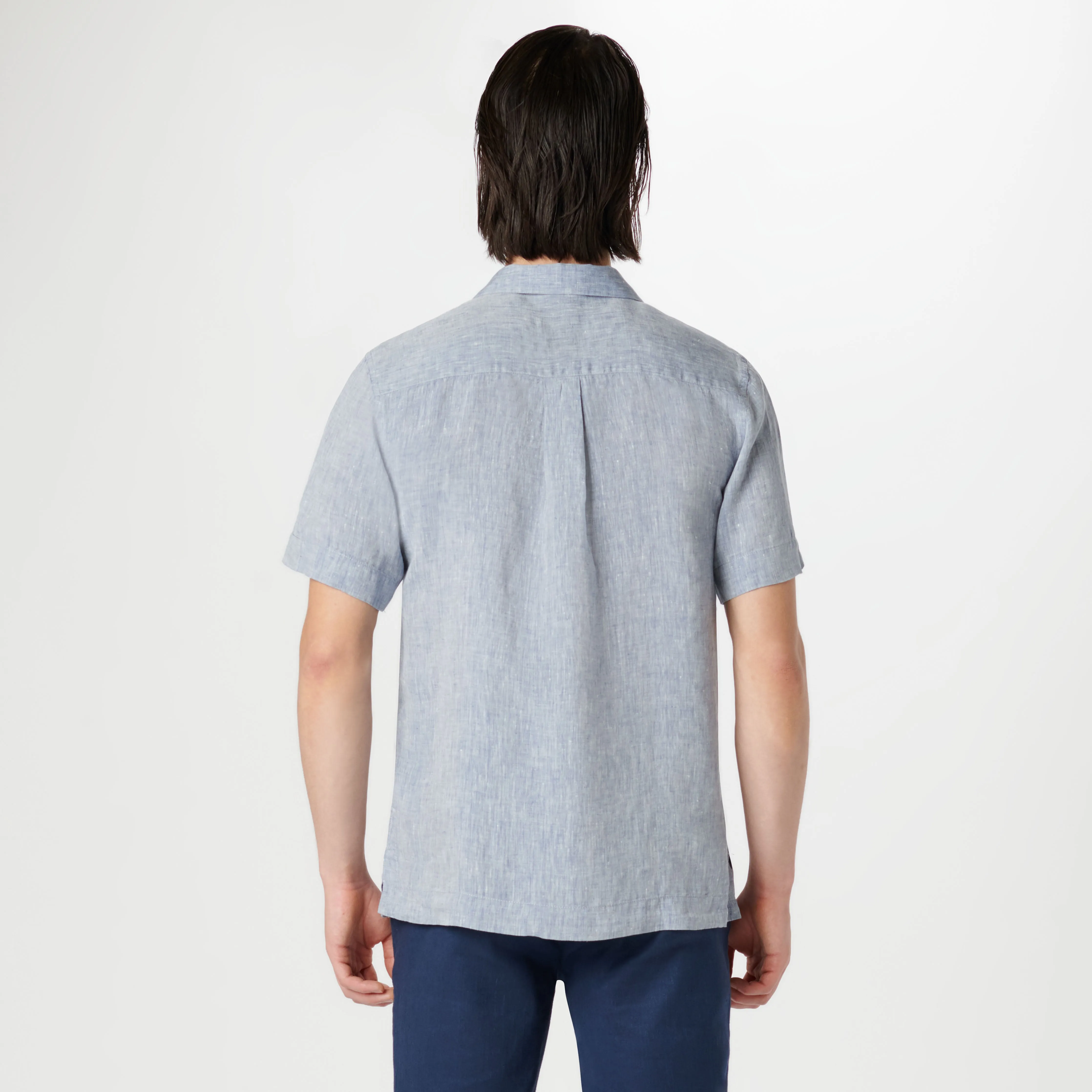 Jackson Solid Linen Camp Shirt sold by Bugatchi product image thumbnail 4