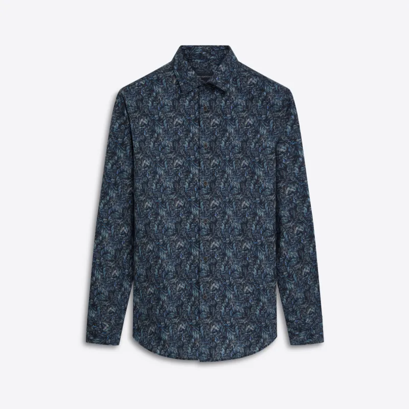 JULIAN Leaf Print Shirt sold by Bugatchi