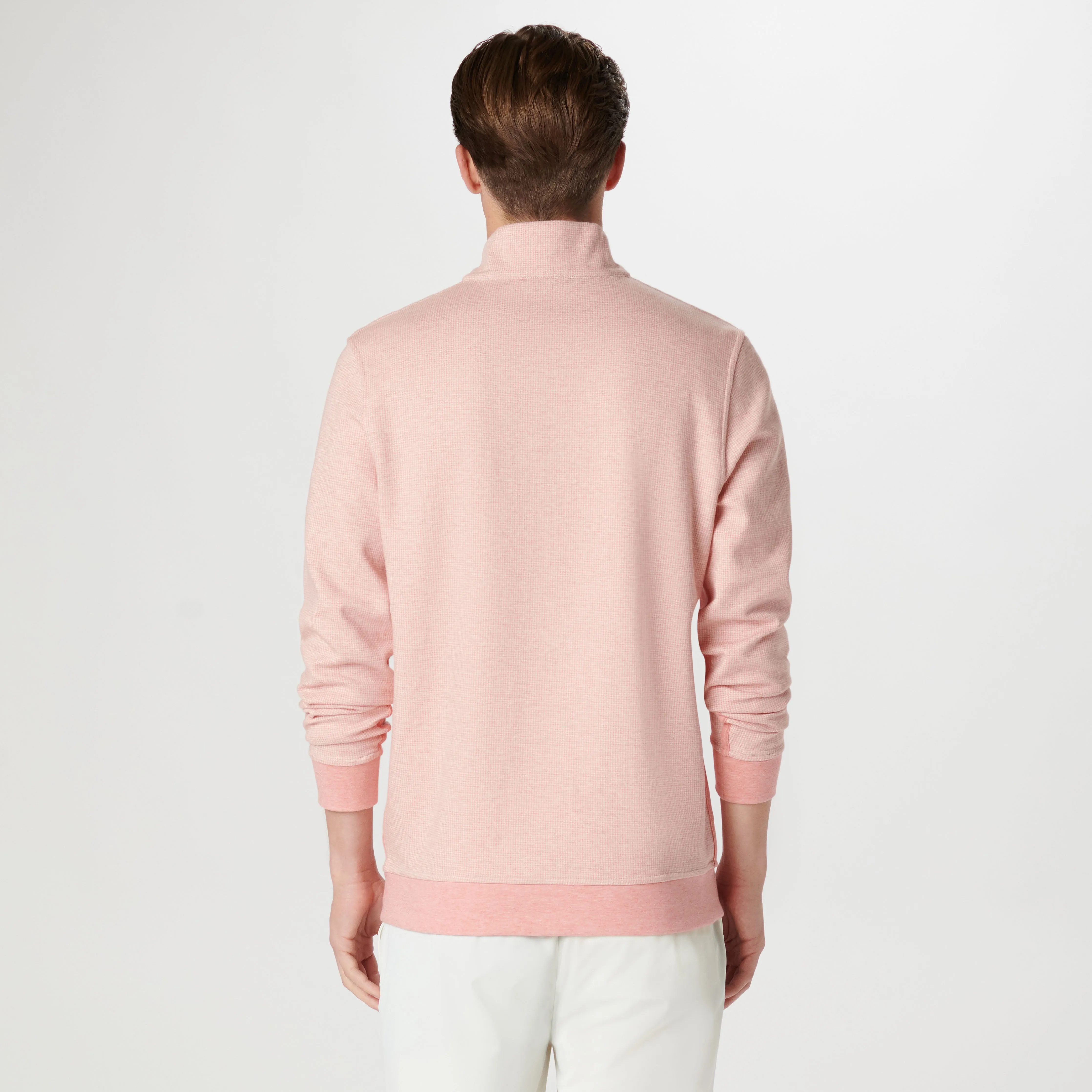 Hound's Tooth Quarter Zip Pullover sold by Bugatchi product image thumbnail 4
