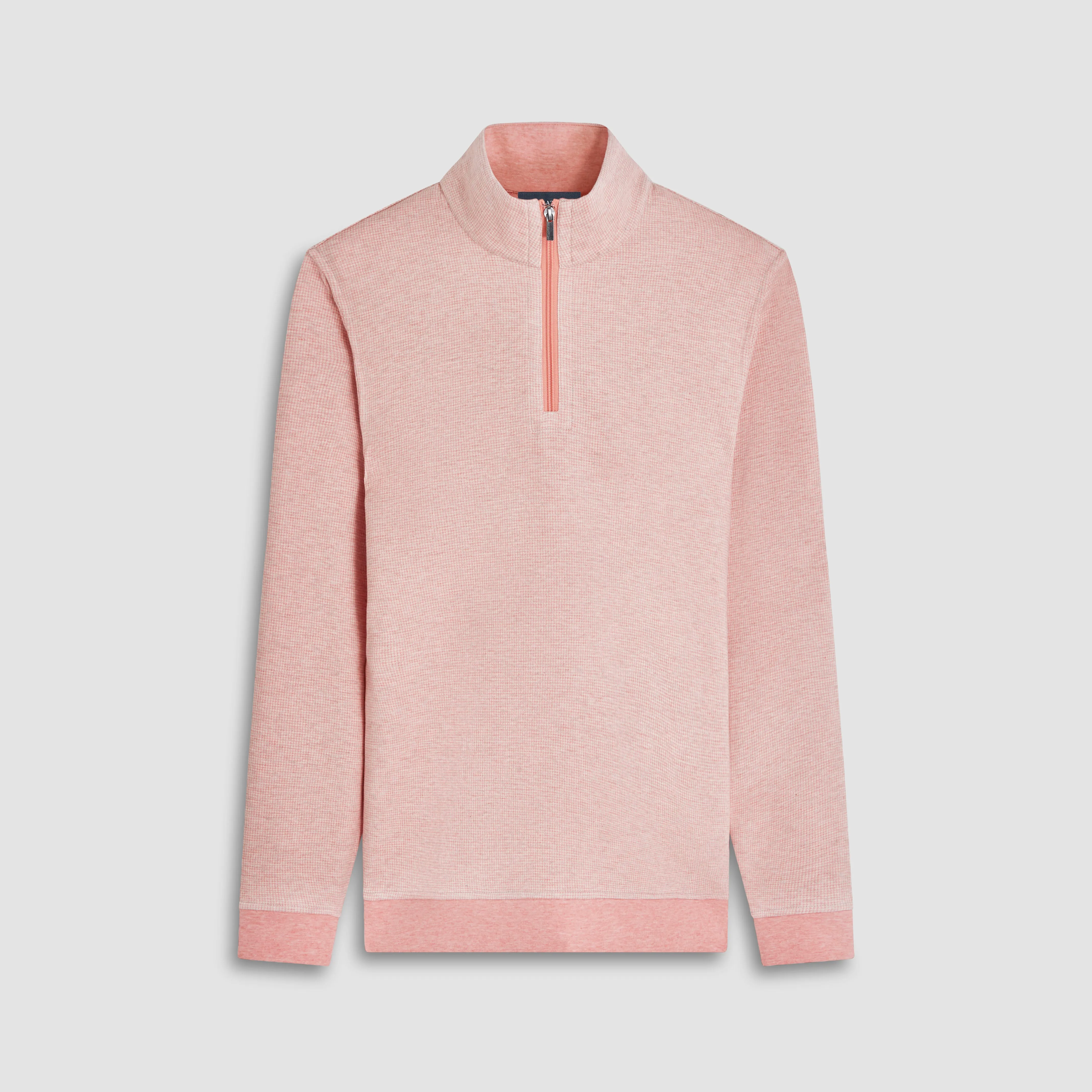 Hound's Tooth Quarter Zip Pullover sold by Bugatchi