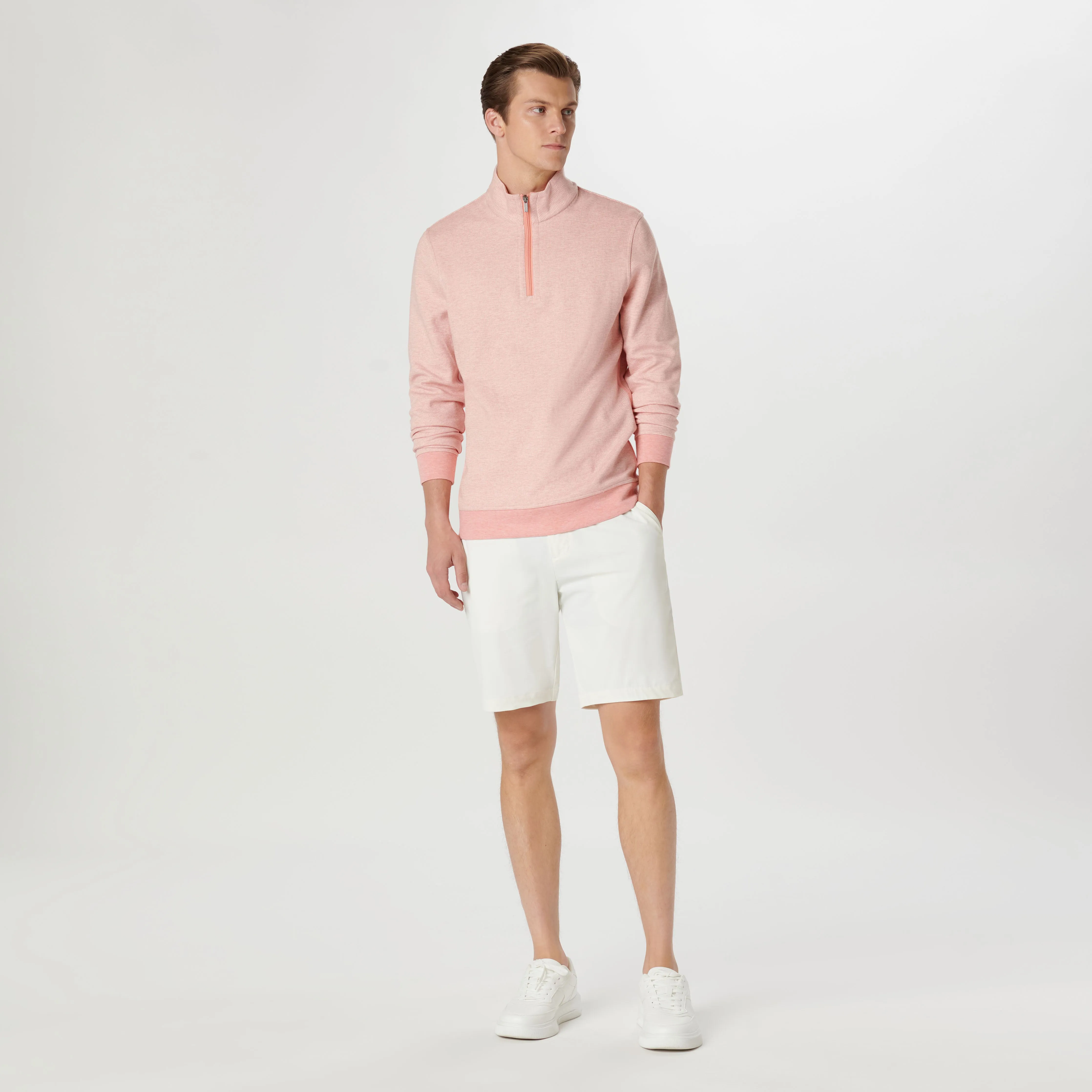 Hound's Tooth Quarter Zip Pullover sold by Bugatchi product image thumbnail 5