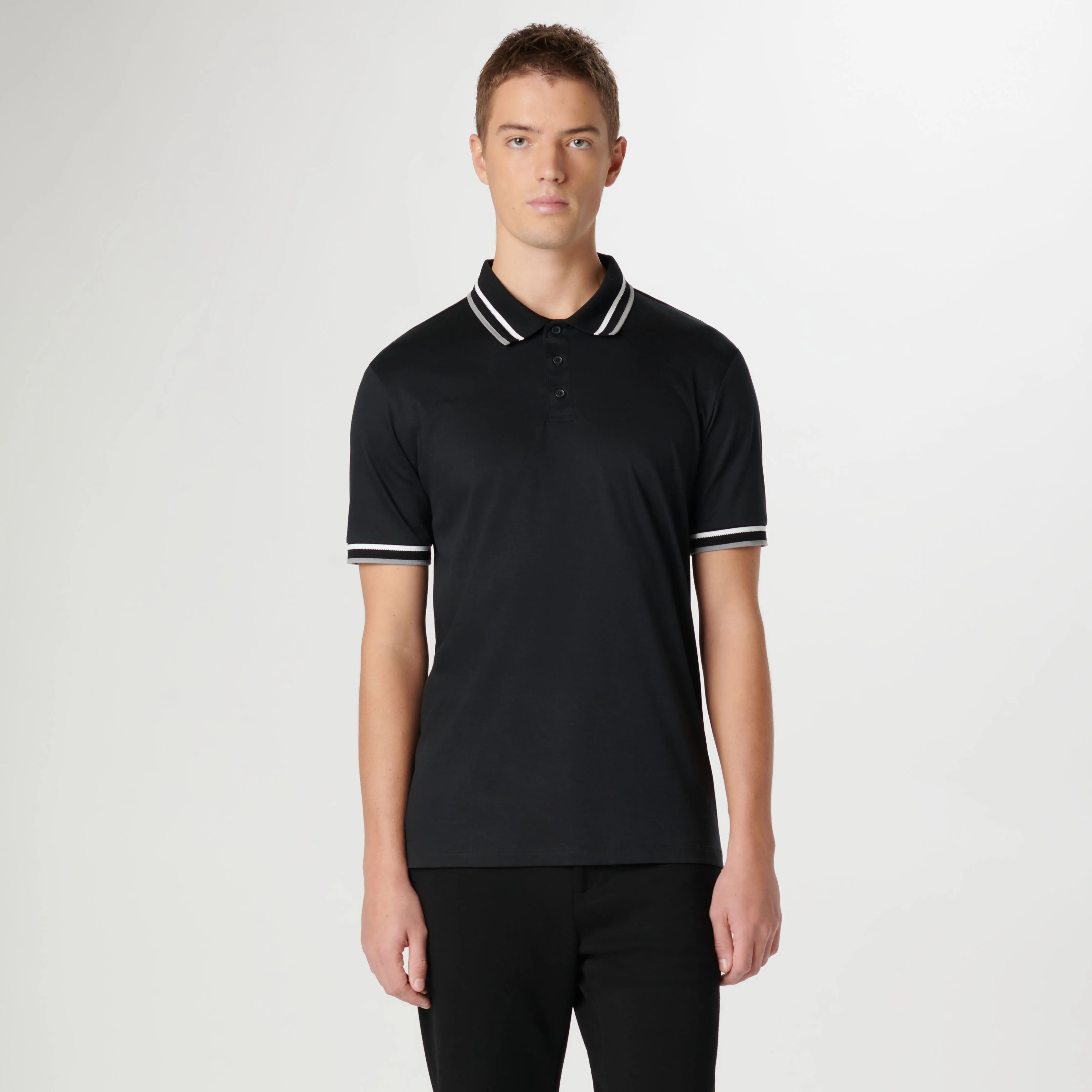 Tipped Solid Polo sold by Bugatchi product image thumbnail 2