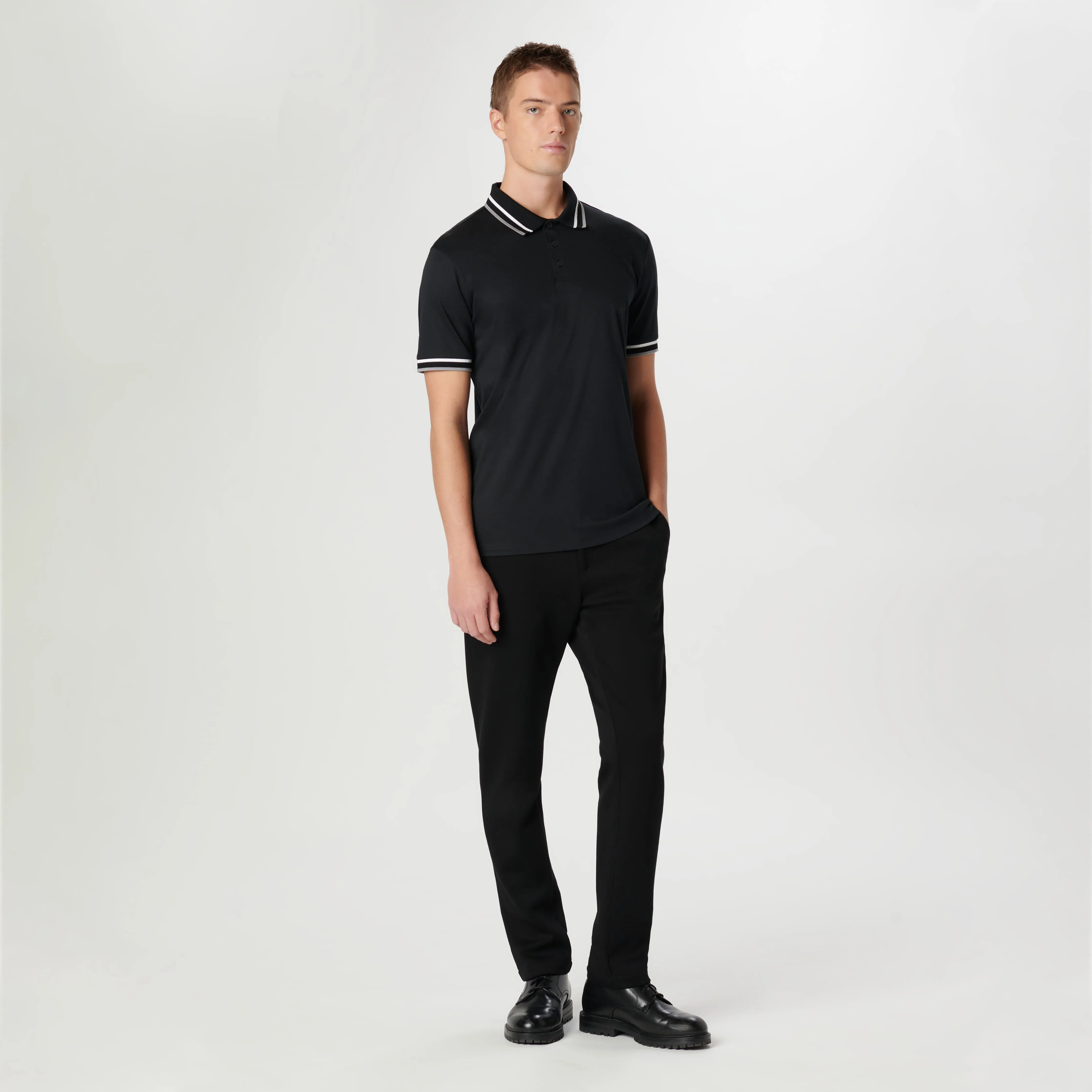 Tipped Solid Polo sold by Bugatchi product image thumbnail 5