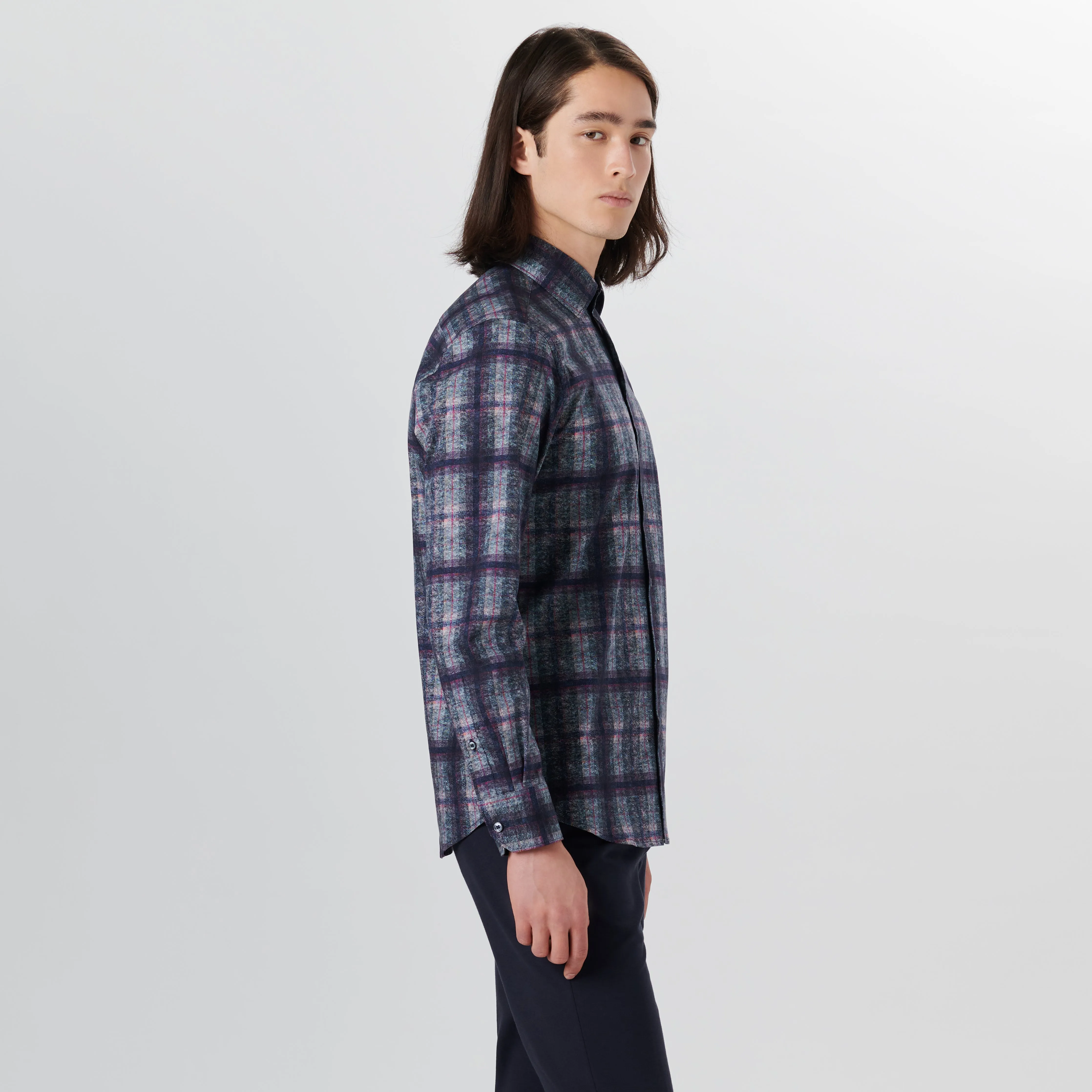 AXEL Plaid Check Shirt sold by Bugatchi product image thumbnail 3