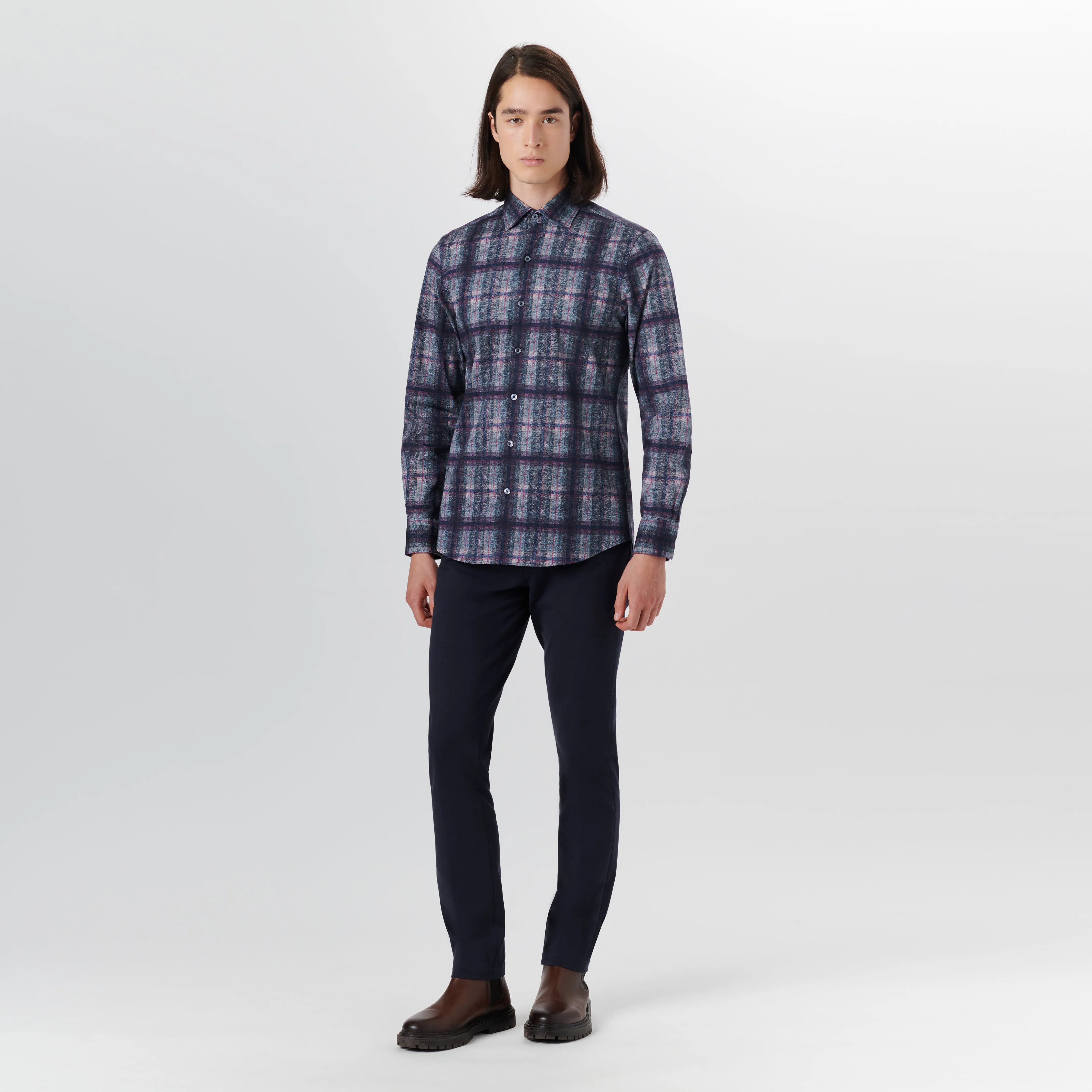 AXEL Plaid Check Shirt sold by Bugatchi product image thumbnail 5