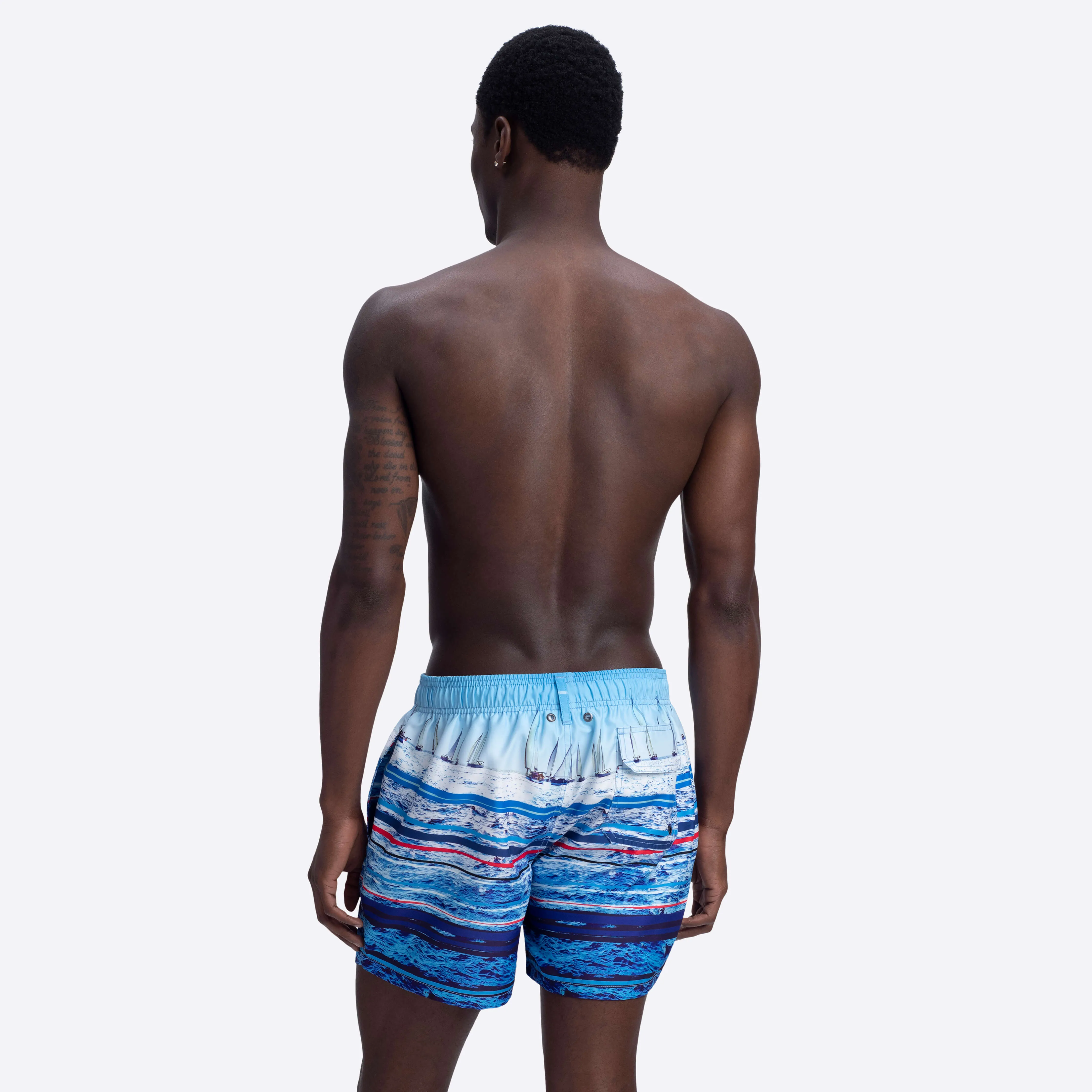 ARCHER Ocean Print Swim Trunks sold by Bugatchi product image thumbnail 4