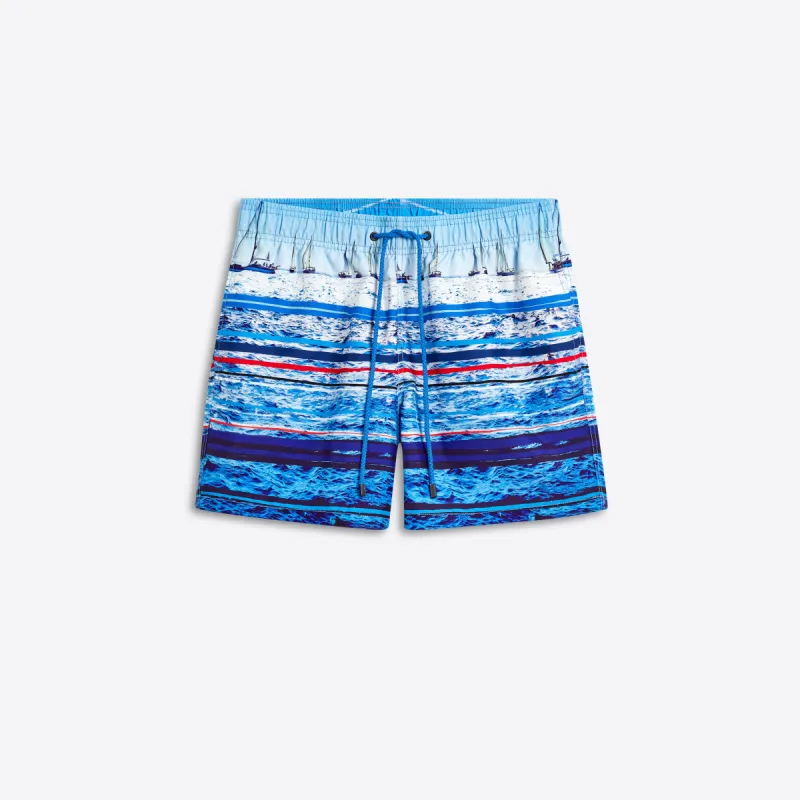 ARCHER Ocean Print Swim Trunks sold by Bugatchi