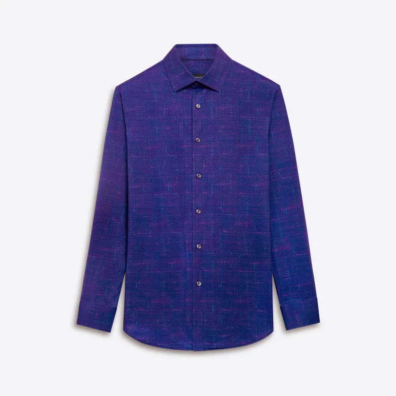 JAMES Textured Print OoohCotton Shirt sold by Bugatchi
