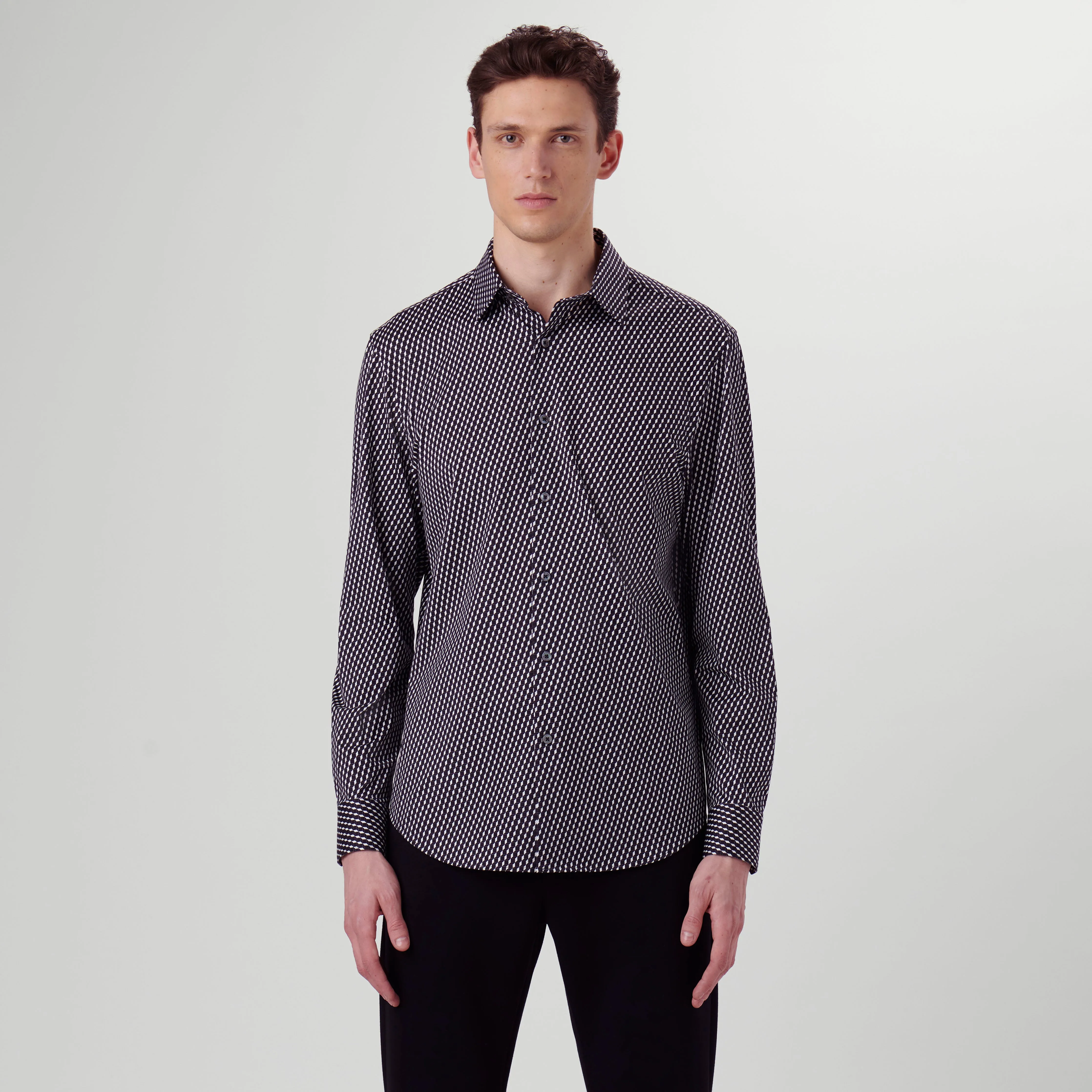James Illusion Print OoohCotton Shirt sold by Bugatchi product image thumbnail 2