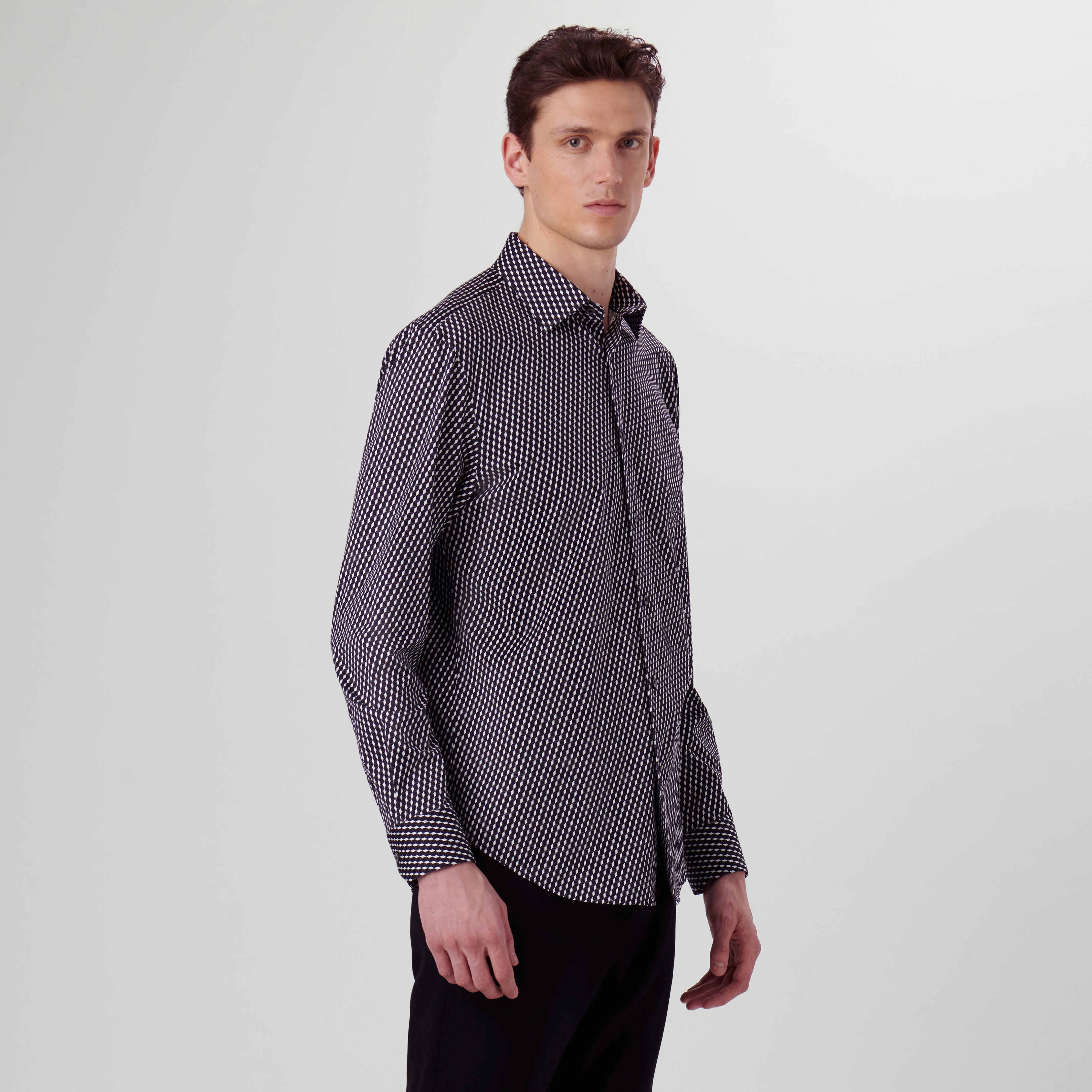 James Illusion Print OoohCotton Shirt sold by Bugatchi product image thumbnail 3