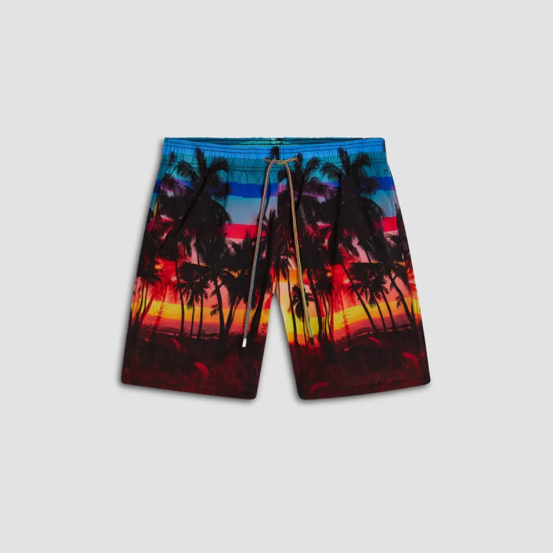 Cosmo Tropical Sunset Swim Trunks sold by Bugatchi