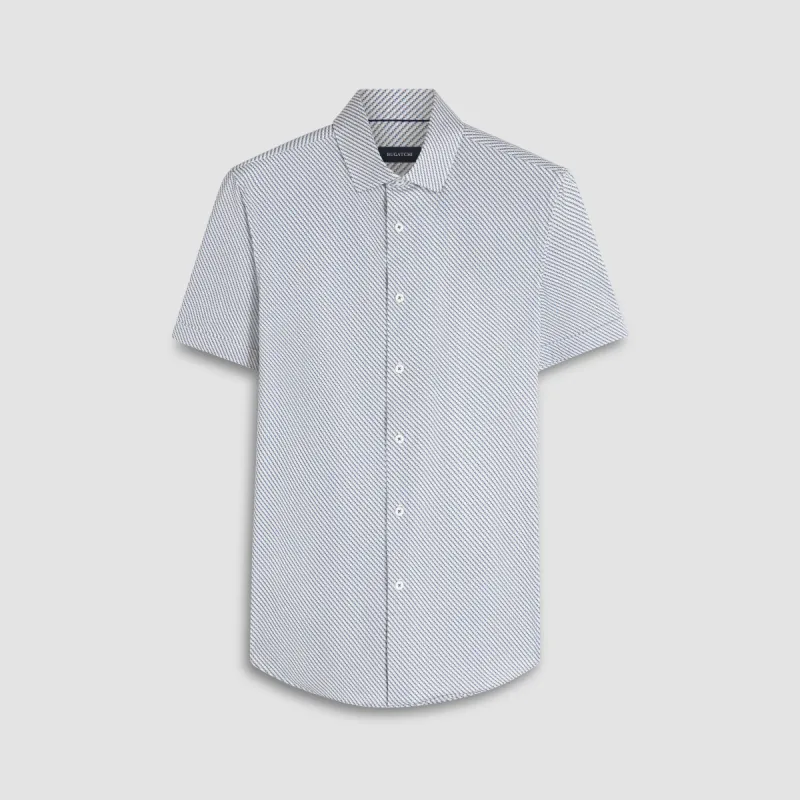 Miles Geometric OoohCotton Short Sleeve Shirt sold by Bugatchi