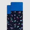 Geometric Mid-Calf Socks sold by Bugatchi