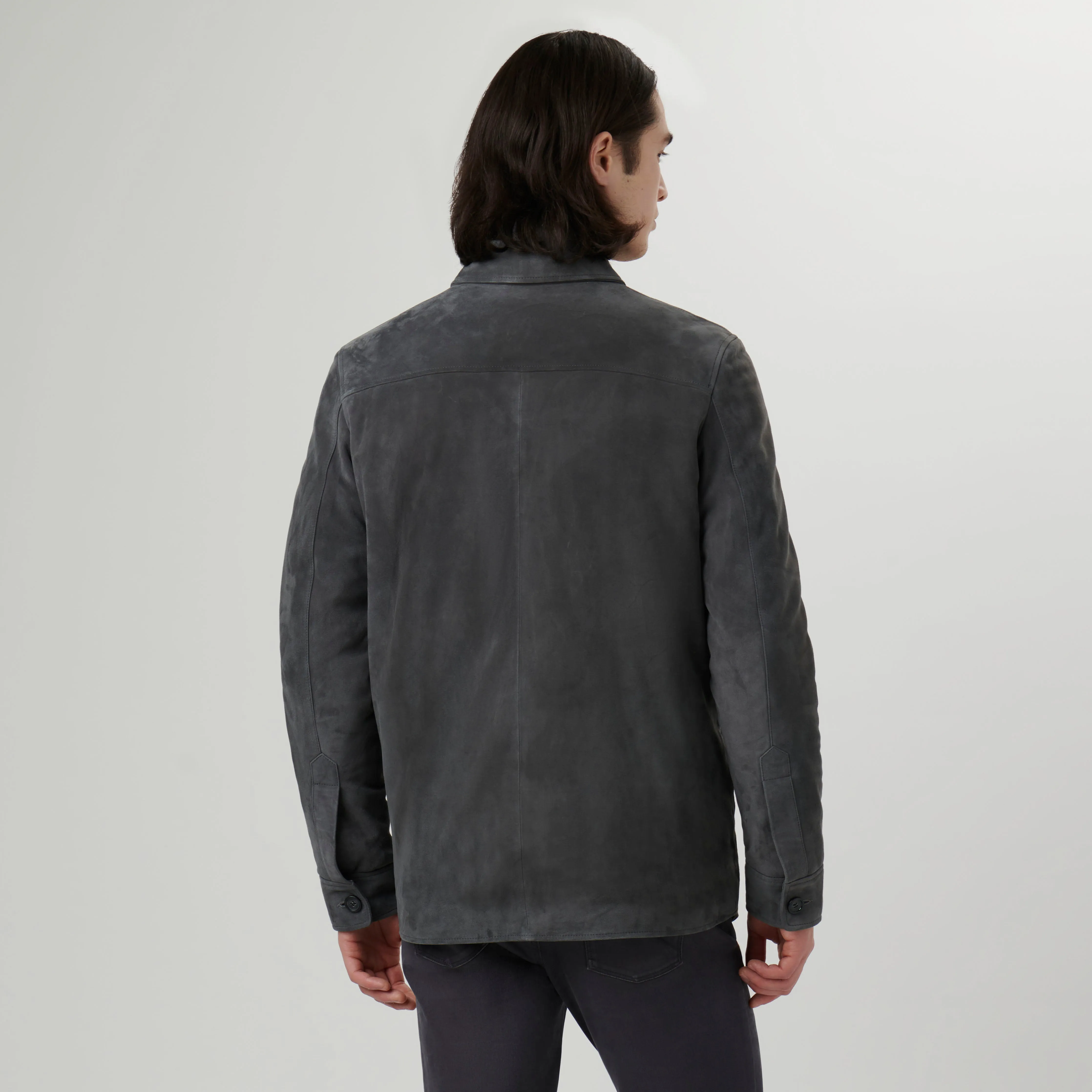 Suede Shirt Jacket sold by Bugatchi product image thumbnail 4