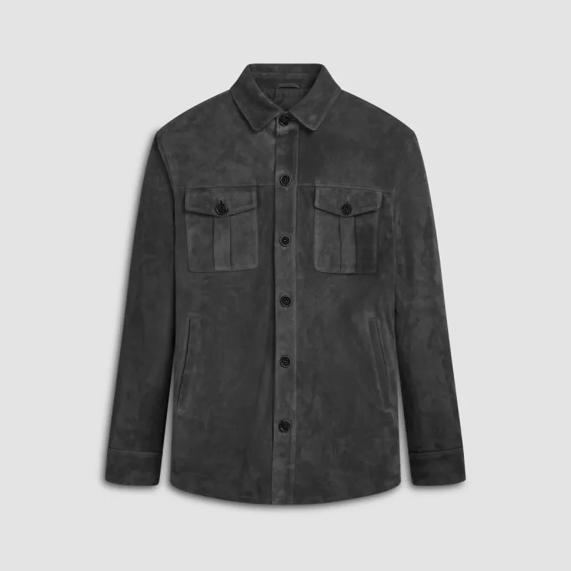 Suede Shirt Jacket sold by Bugatchi