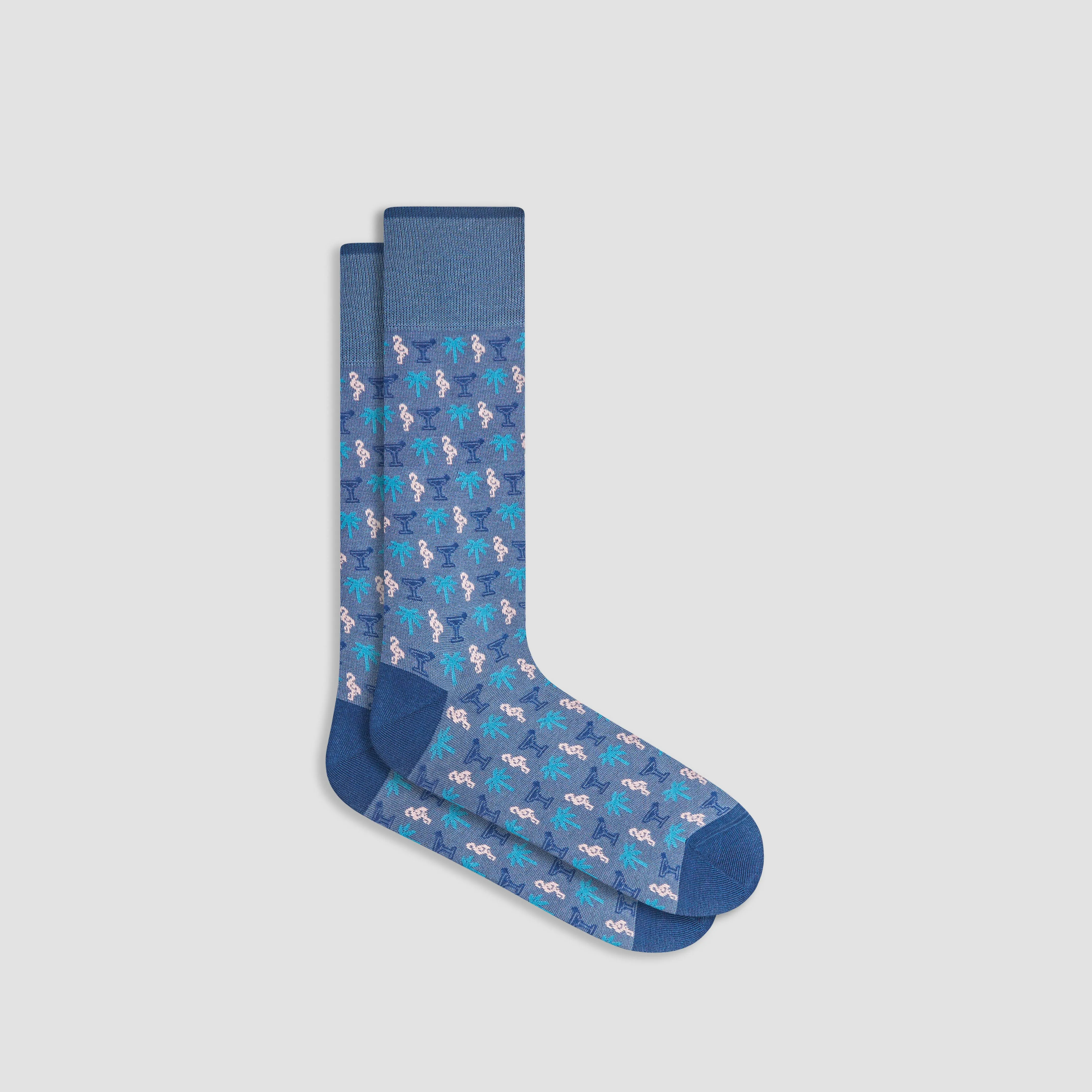 Tropical Mid-Calf Socks sold by Bugatchi