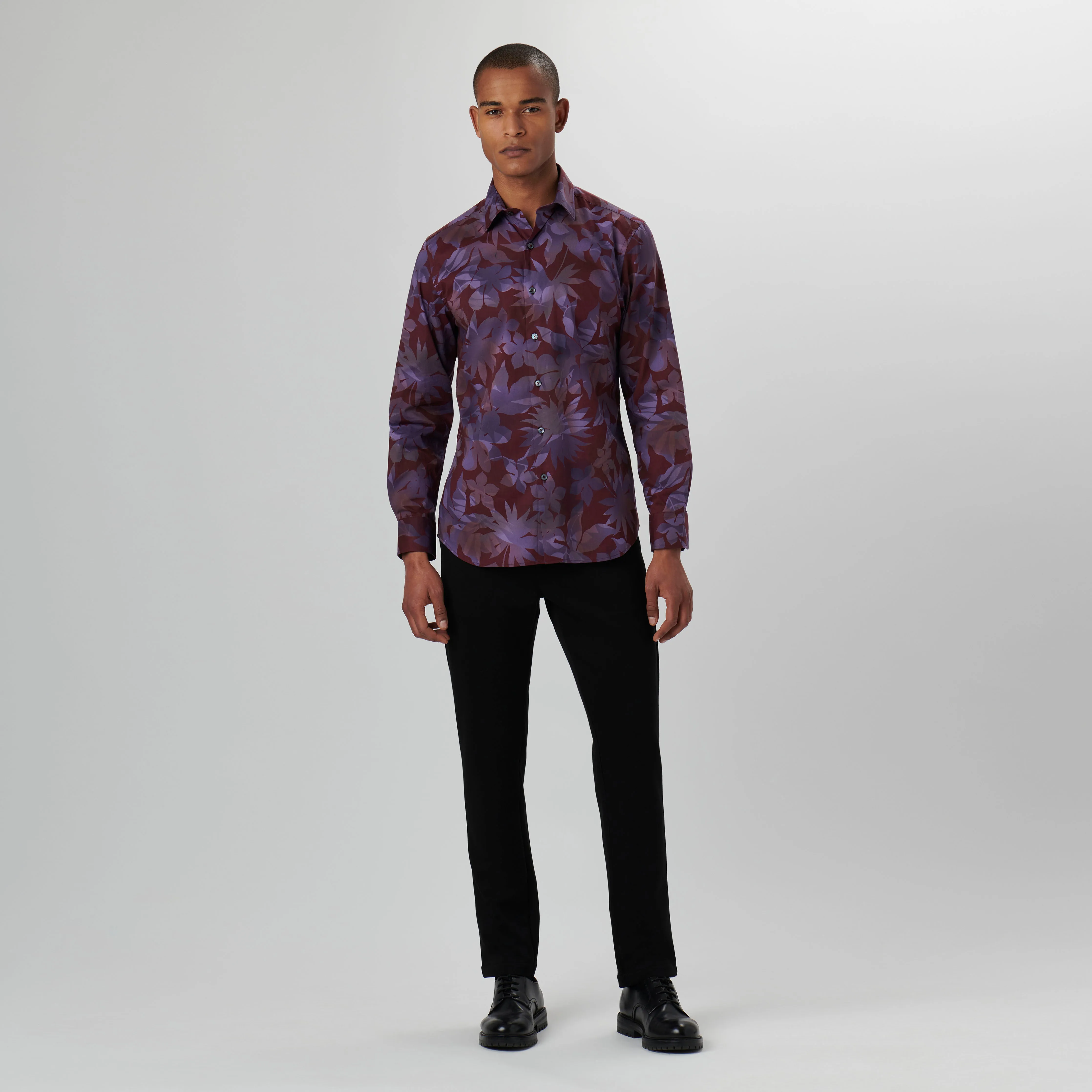 Julian Leaf Print Shirt sold by Bugatchi product image thumbnail 5