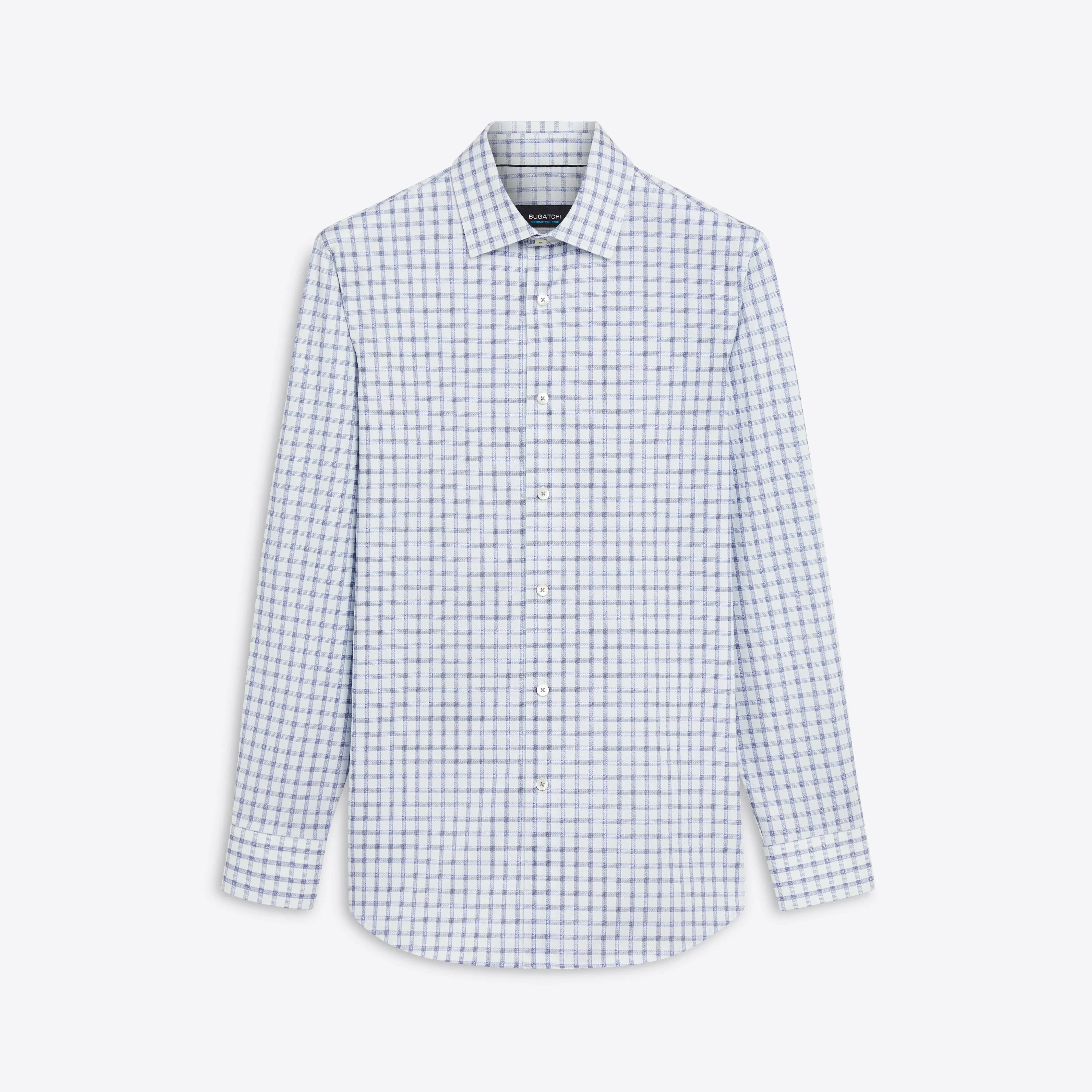 JAMES Plaid Check OoohCotton Twill Shirt sold by Bugatchi