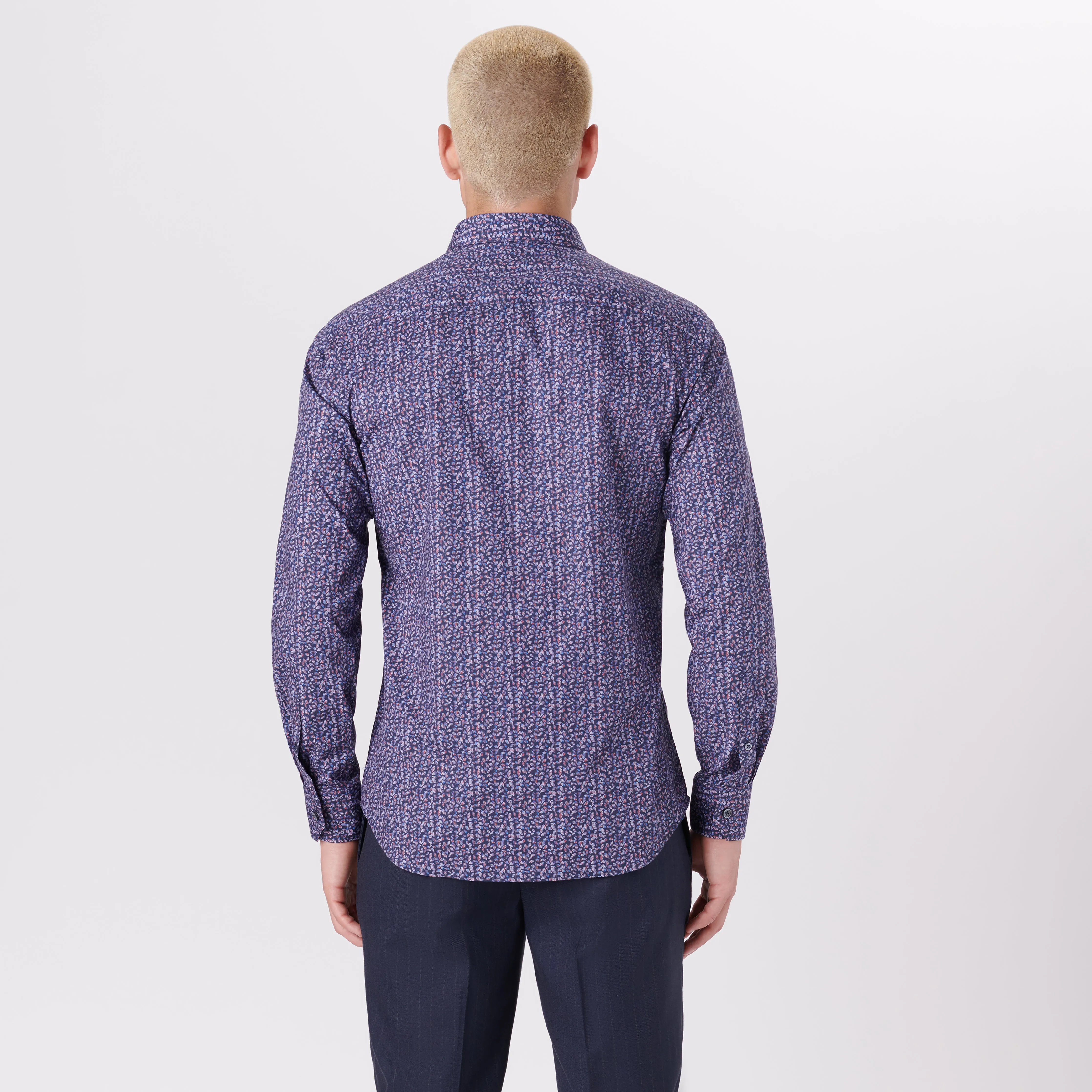 JULIAN Leaf Print Shirt sold by Bugatchi product image thumbnail 4